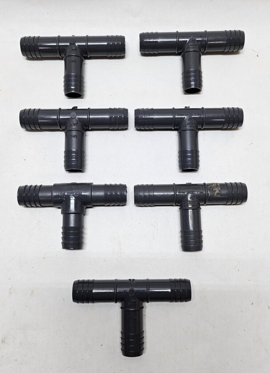 Spears Unbranded 1401-007 3/4×3/4×3/4″ PVC Insert Barbed Tee (Lot of 7)