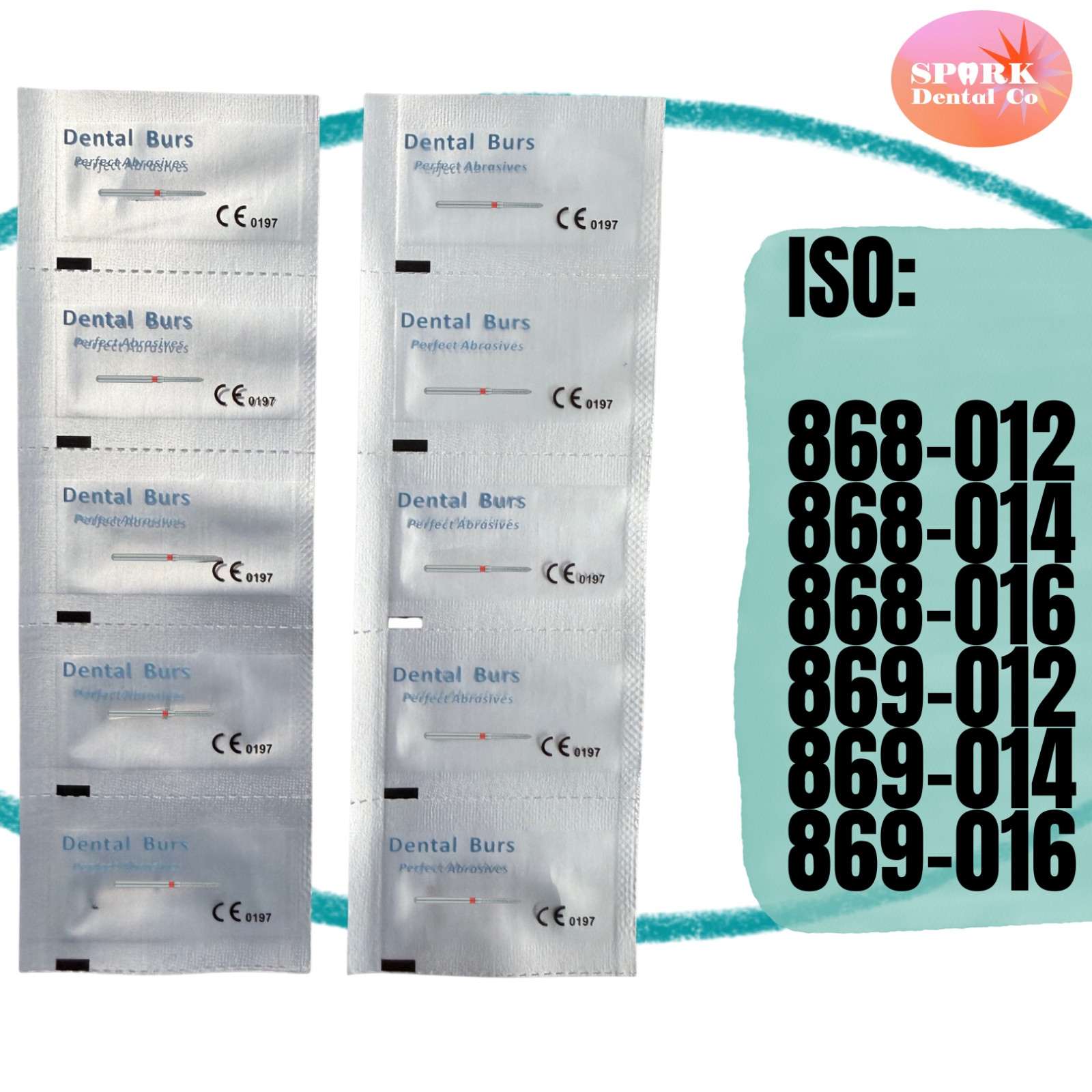 10 PACK: Torpedo Dental Diamond Burs, FG (friction grip), High Quality Burs