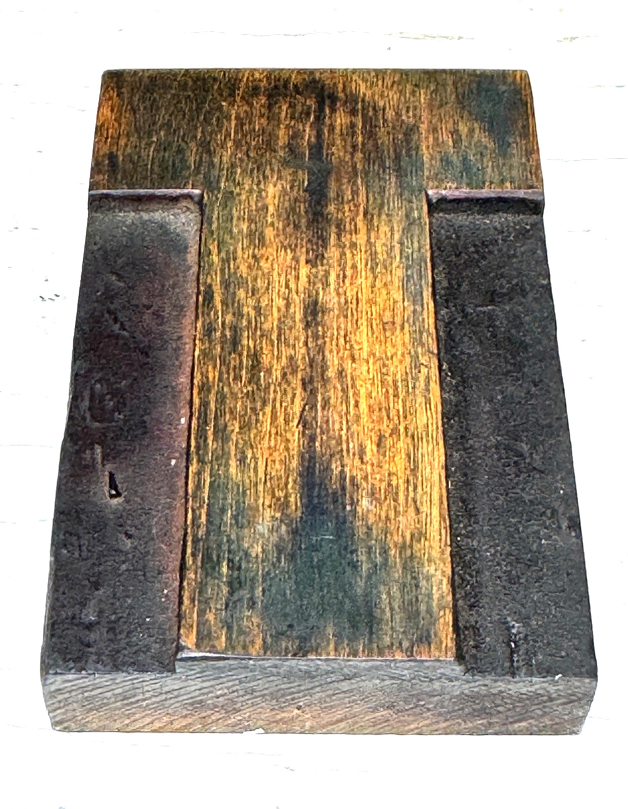 Vintage Large Wood Letter T “T” Letterpress Print Type UNIQUE FONT 4″