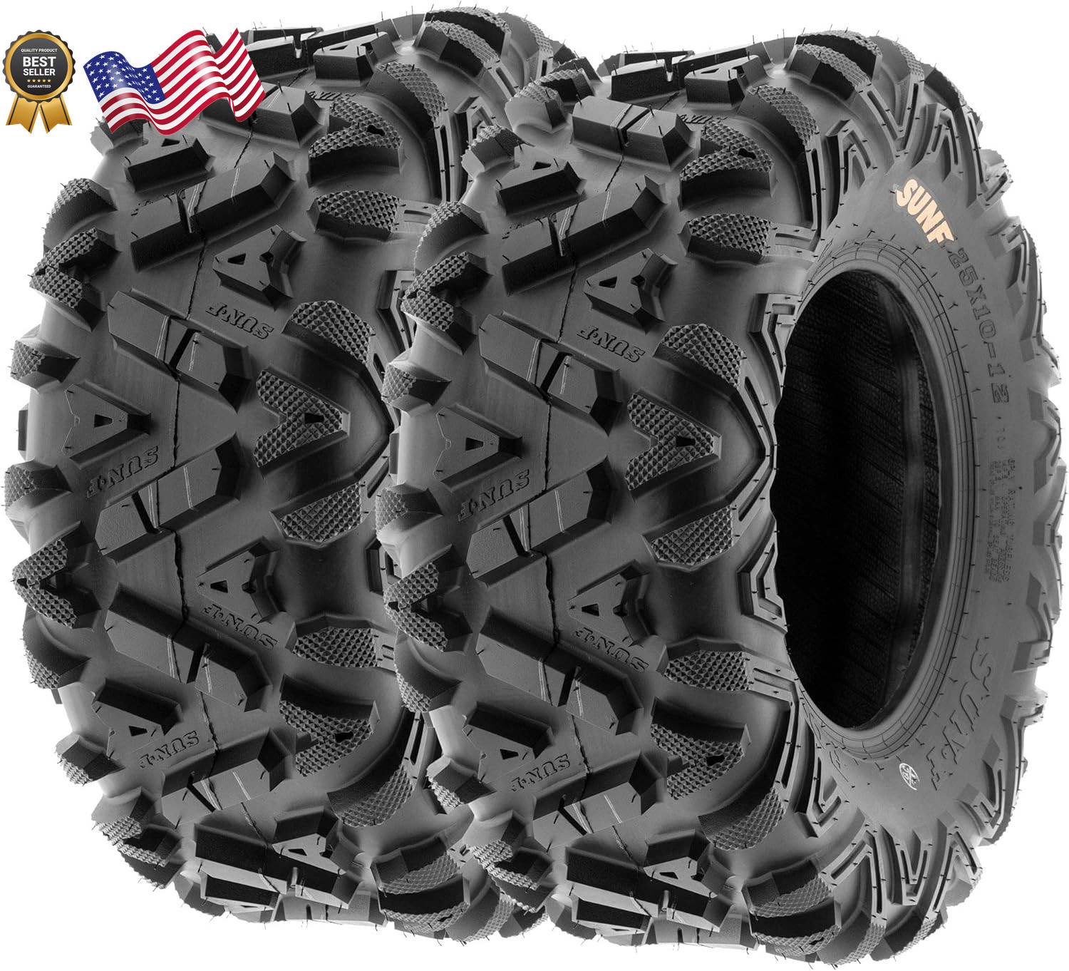 ATV Tires 26X9-12 Front & 26X11-12 Rear UTV All Terrain Tires A033, Set of 4