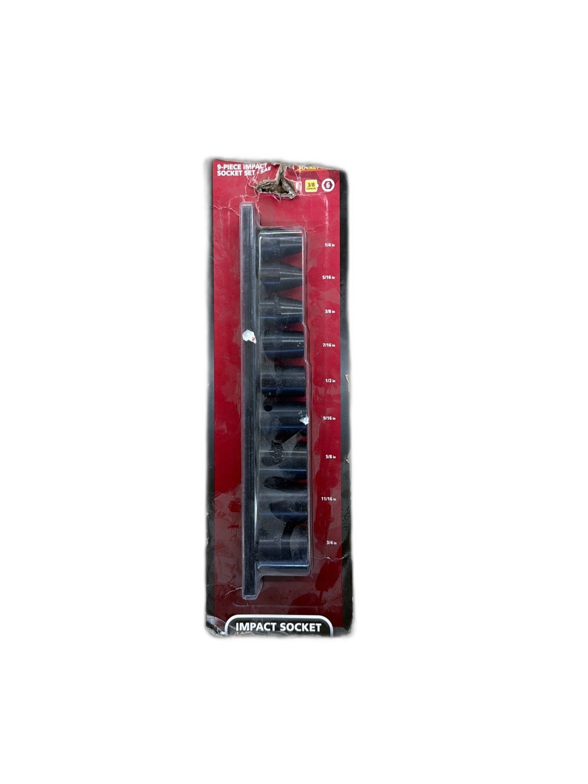 Husky 3/8 in. Drive Standard SAE 6-Point Impact Socket Set (9-Piece)