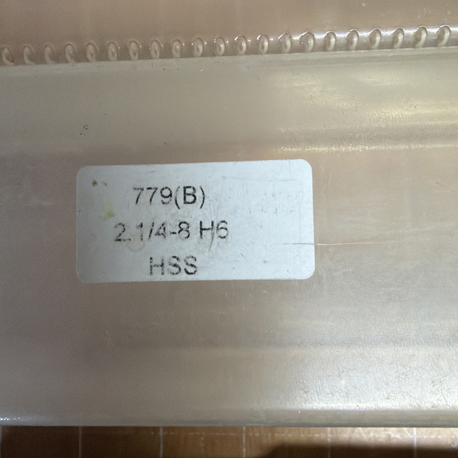 2.1/4-8 H6 HSS 779(B) Bottom 6 Flute High Speed Tap