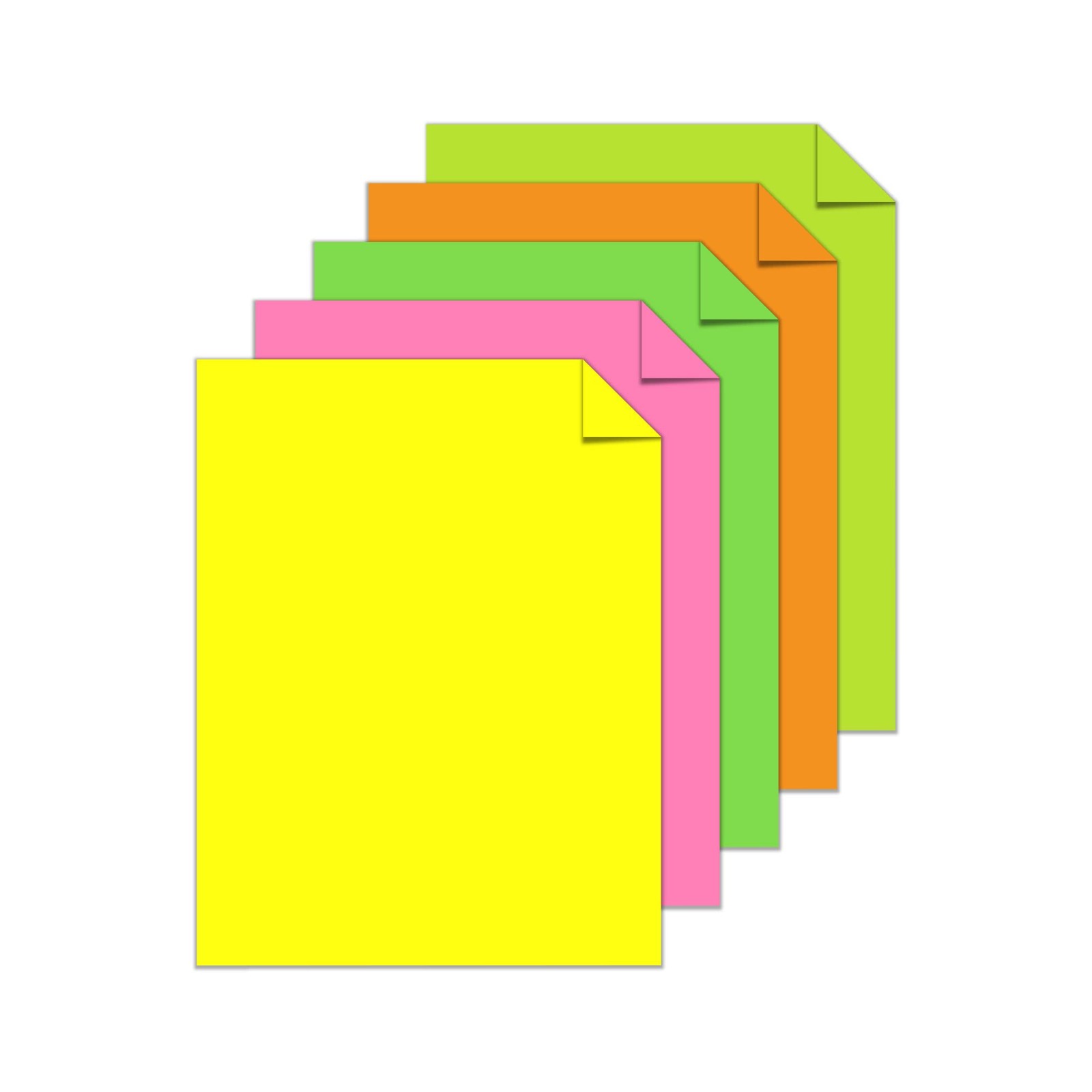 Bright Color Letter Paper, Assorted 24Lb, 500 Sheets Ideal for Printing