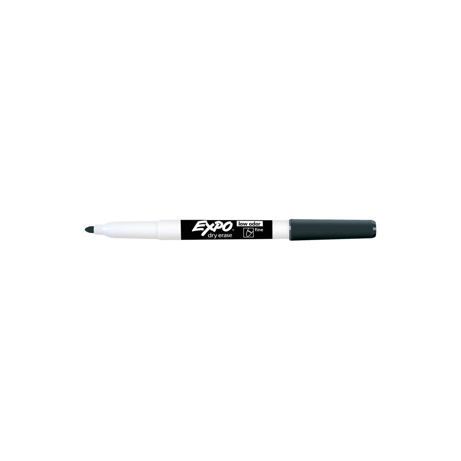 24 PCS 86001 Low Odor Dry Erase Markers Black Fine Tip QuickDrying Ink