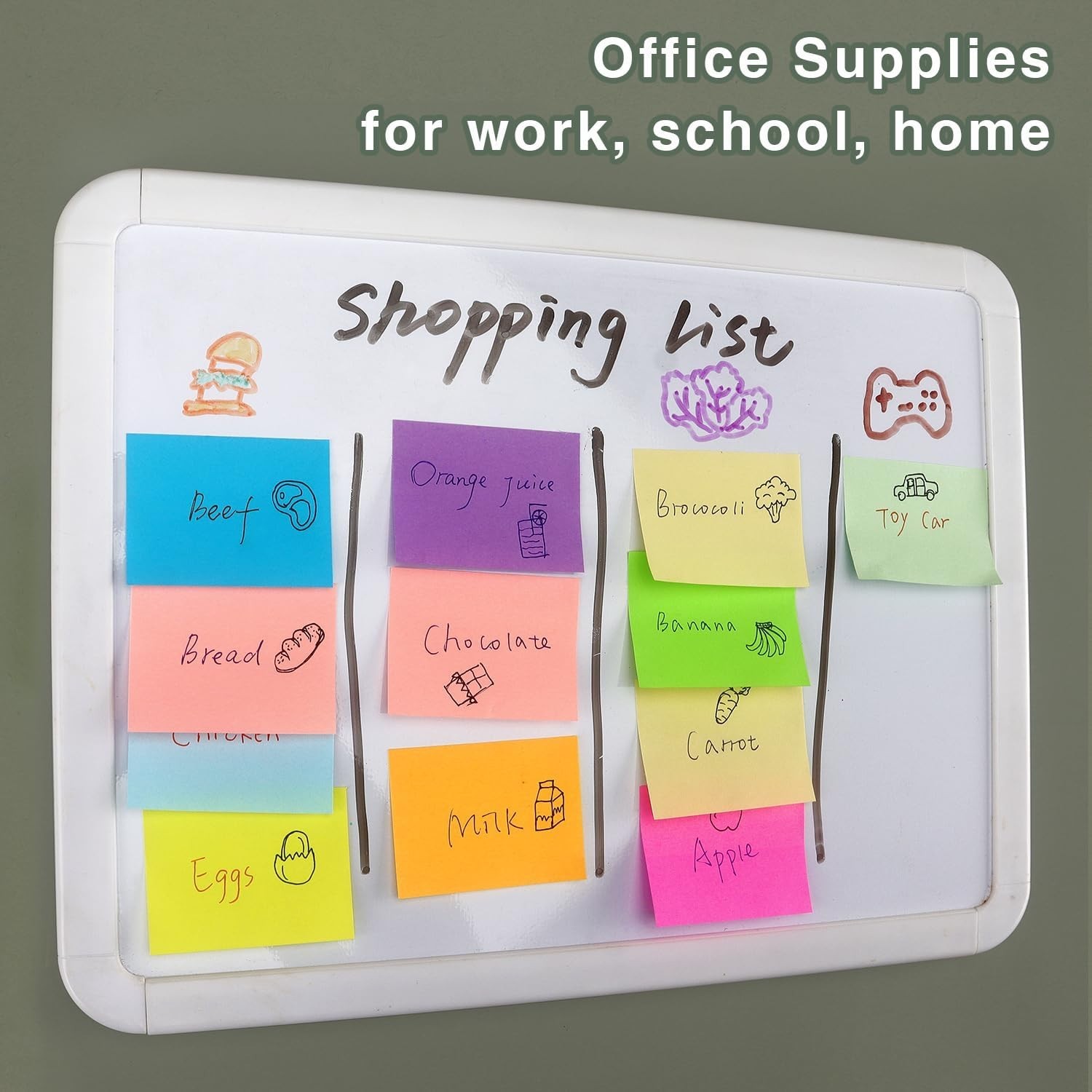 20 Pads Notes 10 Colors 1.5 x 2 Inches Small Post It Notes 100 Sheets