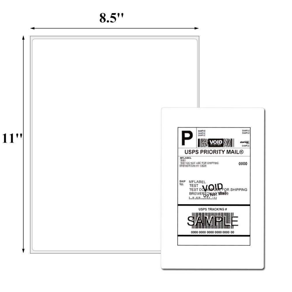 8.5″ x 11″ Full Sheets Address Shipping Sticker Paper for Laser & InkJet Printer