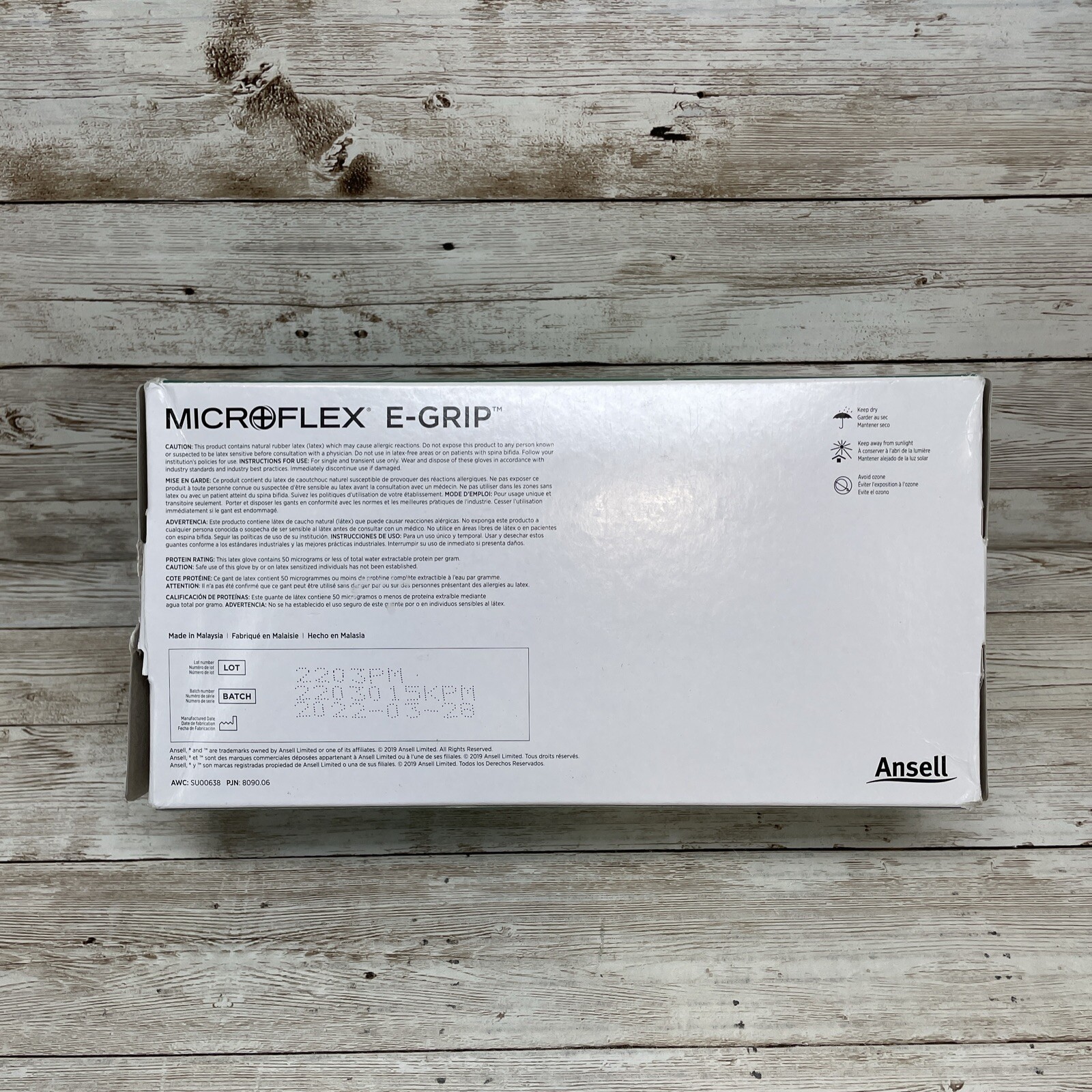 1 Box Microflex E-Grip L970 Powder-Free Latex Exam Gloves 100/Box Size: XSMALL