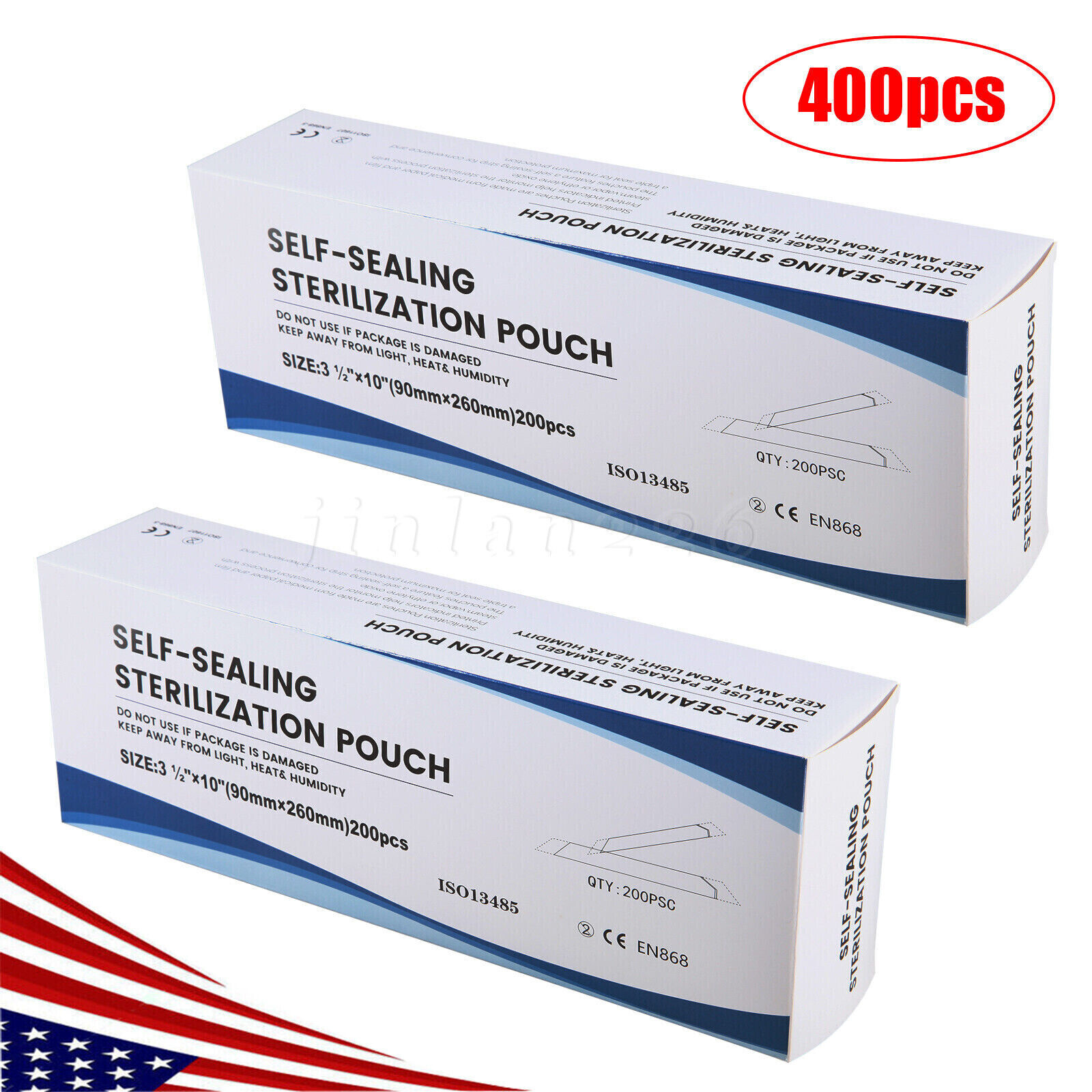3.5″ X 10″ Self Sterilization Pouches Autoclave Pouch, Sterilizer Bags Dental US