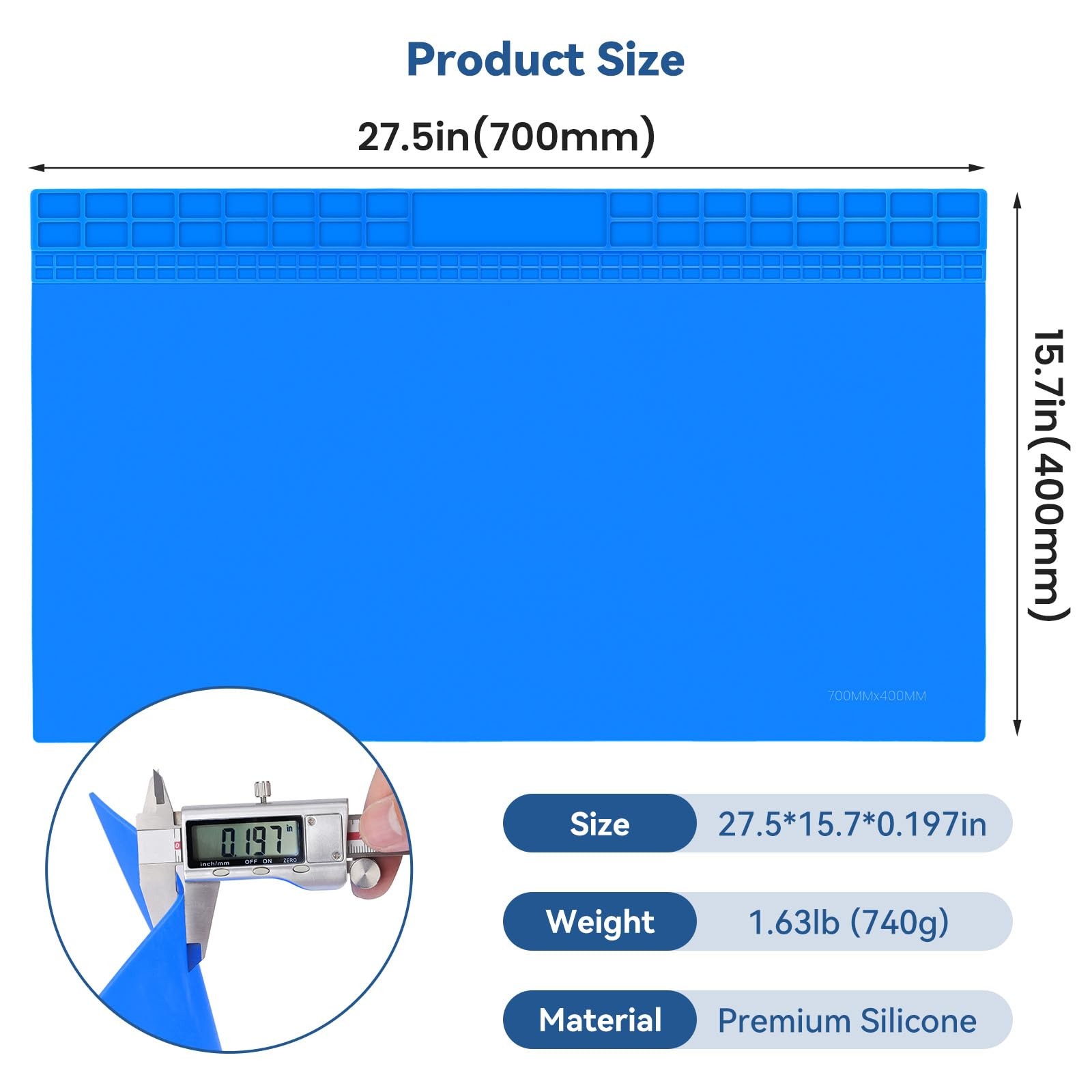 Extra Large Soldering Mat, 932°F Heat Resistant Silicone Solder Mat, Large Re…