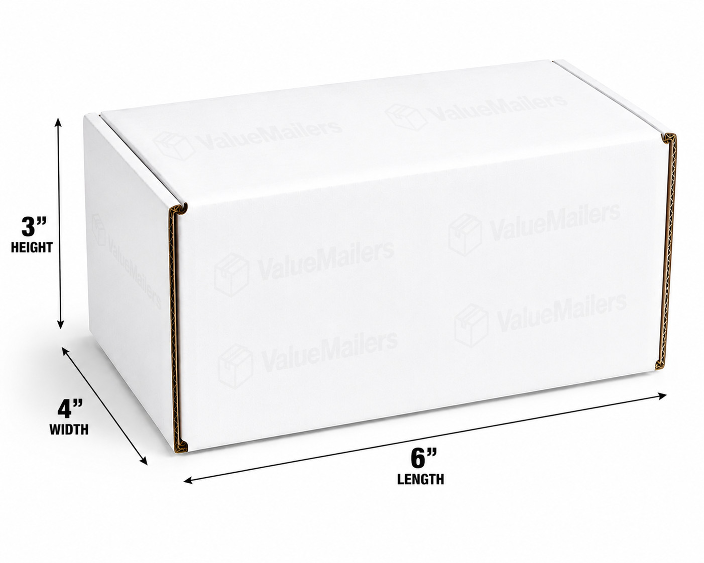 100 – 6x4x3 White Corrugated Shipping Mailer Packing Box Boxes 6 x 4 x 3