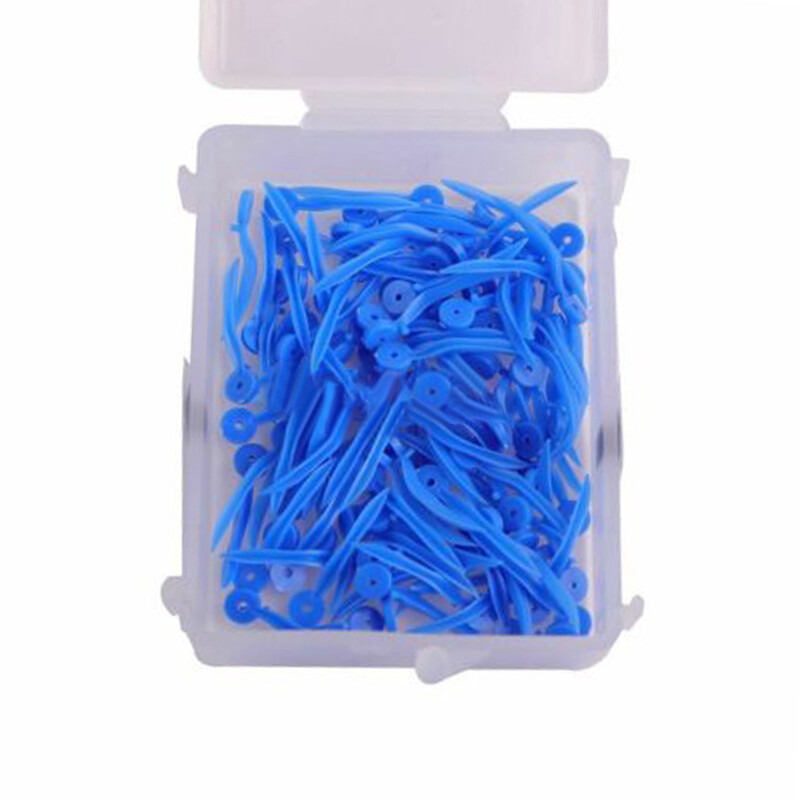 Pack of 100 Dental Plastic Wedges with Dental Holes 4 Colors XS/S/M/L