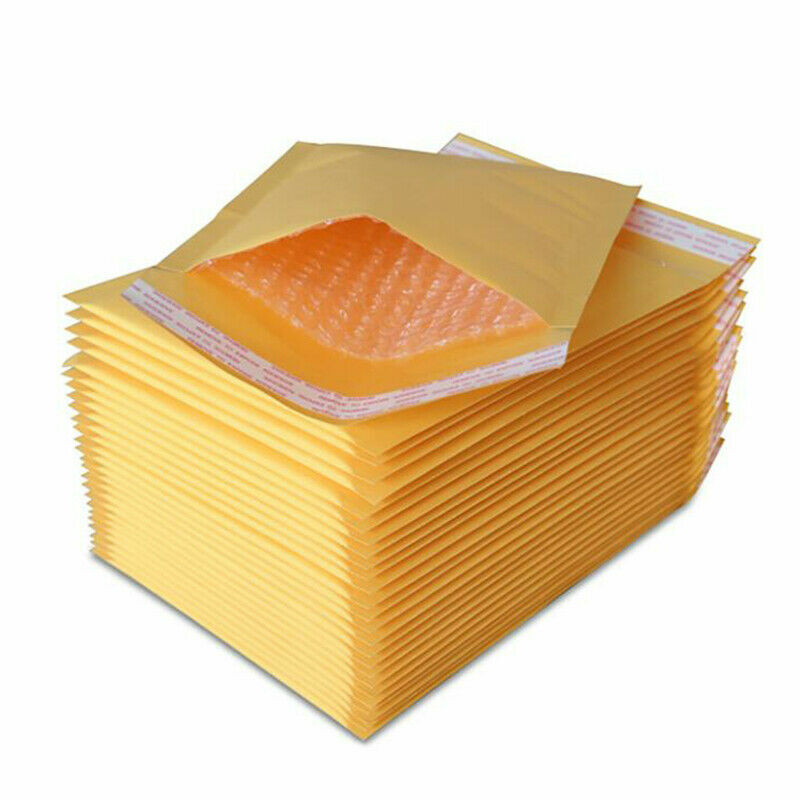 50/100/200/500 Kraft Bubble Mailers Padded Envelope Shipping Bags Seal Any Size
