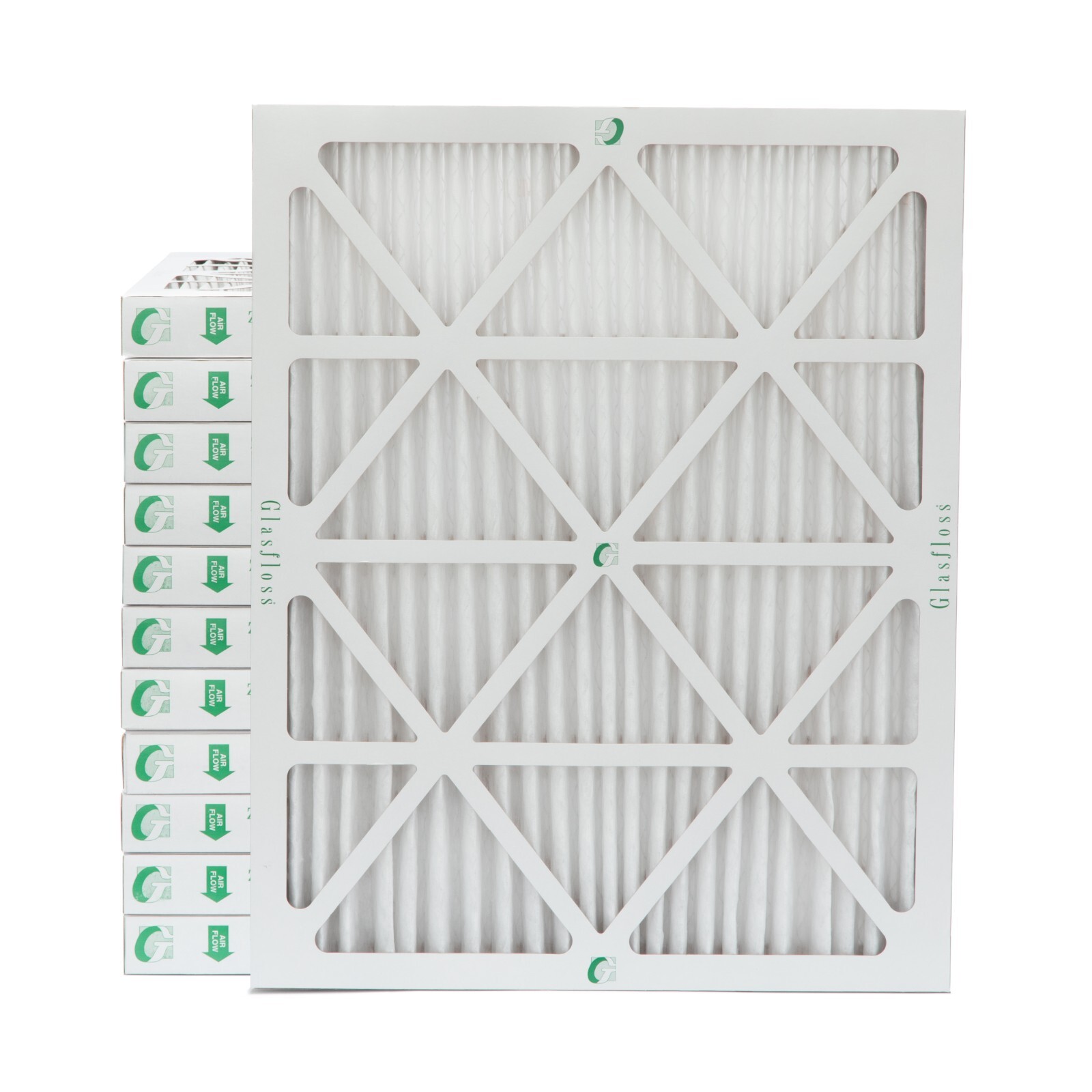 20x25x2 MERV 13 AC Air Filters by Glasfloss. 12 PACK.
