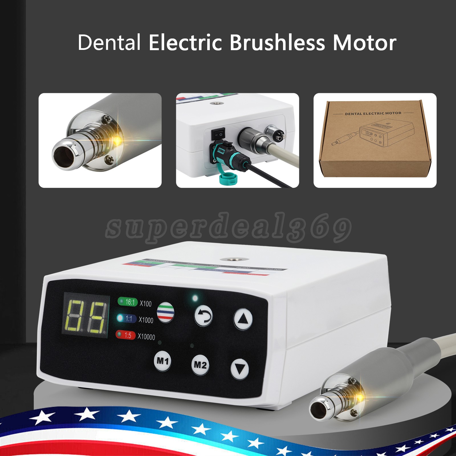 Dental Brushless LED Electric Micro Motor For NSK E-Type 1:1/1:5/16:1 Handpiece