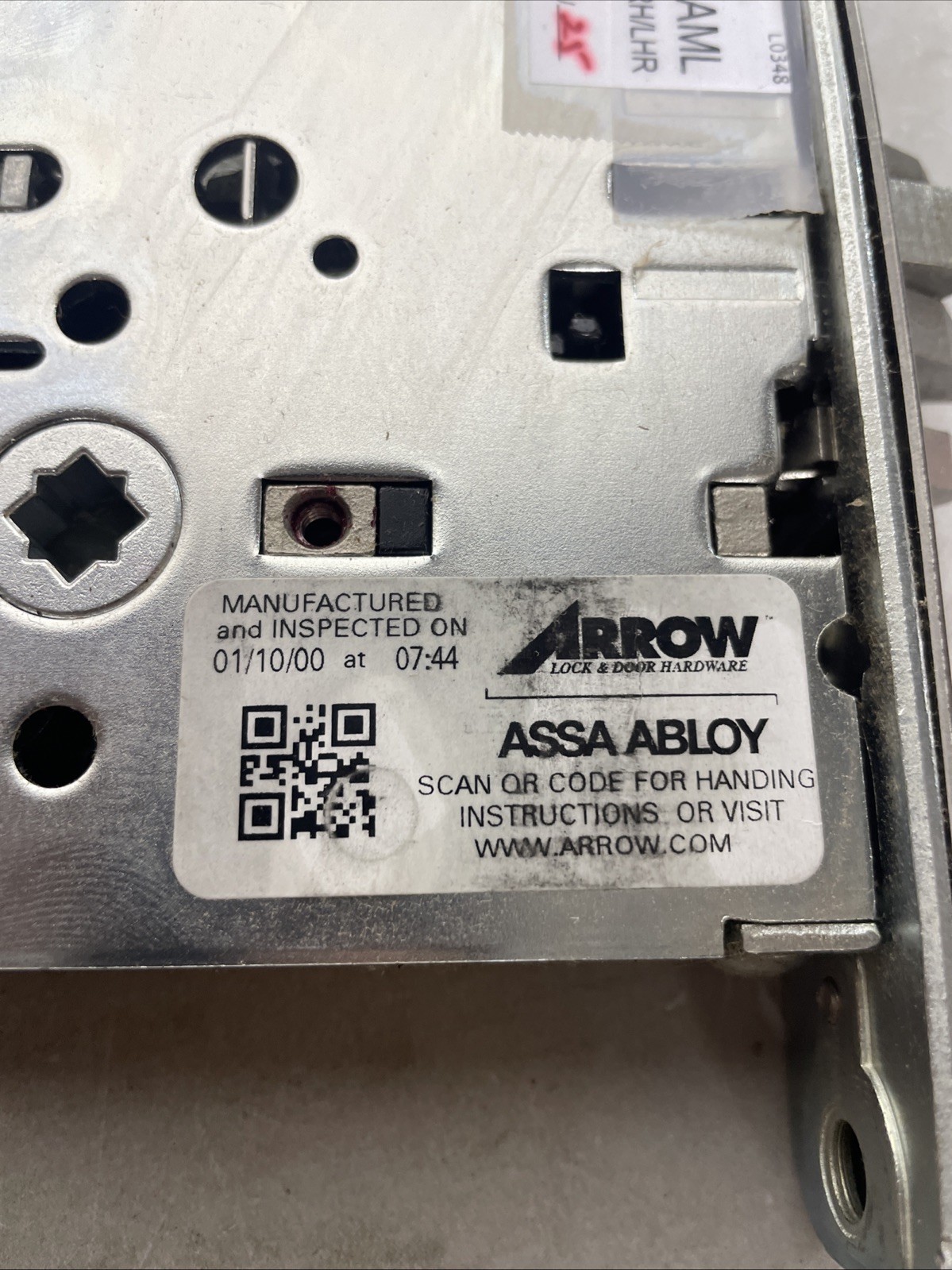 Arrow AM12LH-LB.FIN Storeroom/Closet Mortise Lock Body. As Shown No Hardware