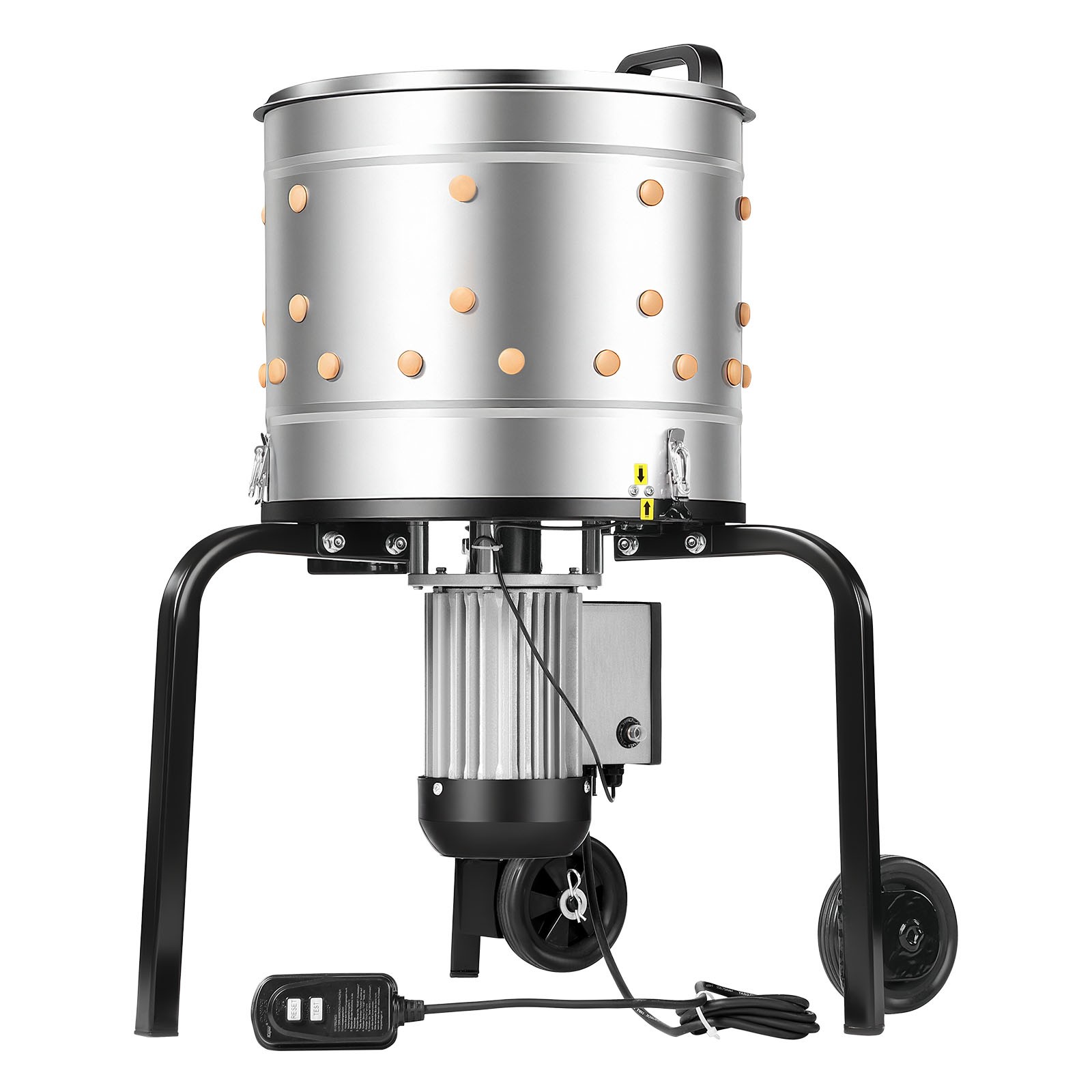 Uimoso 15.7″ Electric Poultry Plucker Machine 550W, 275RPM, 114 Fingers, Wheels