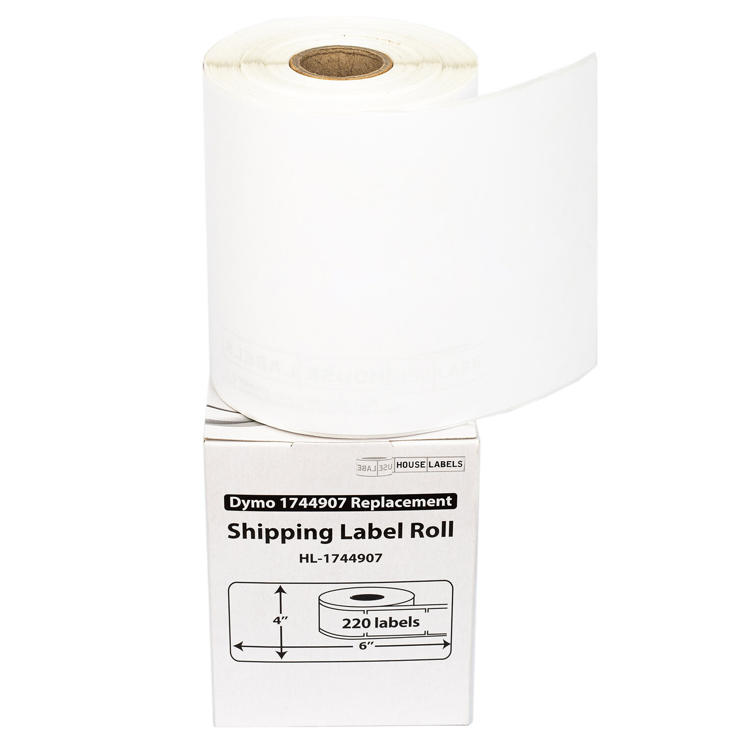 DYMO LW 1744907 4XL 4×6 (4″x6″) Direct Thermal Labels – (1) Roll of 220