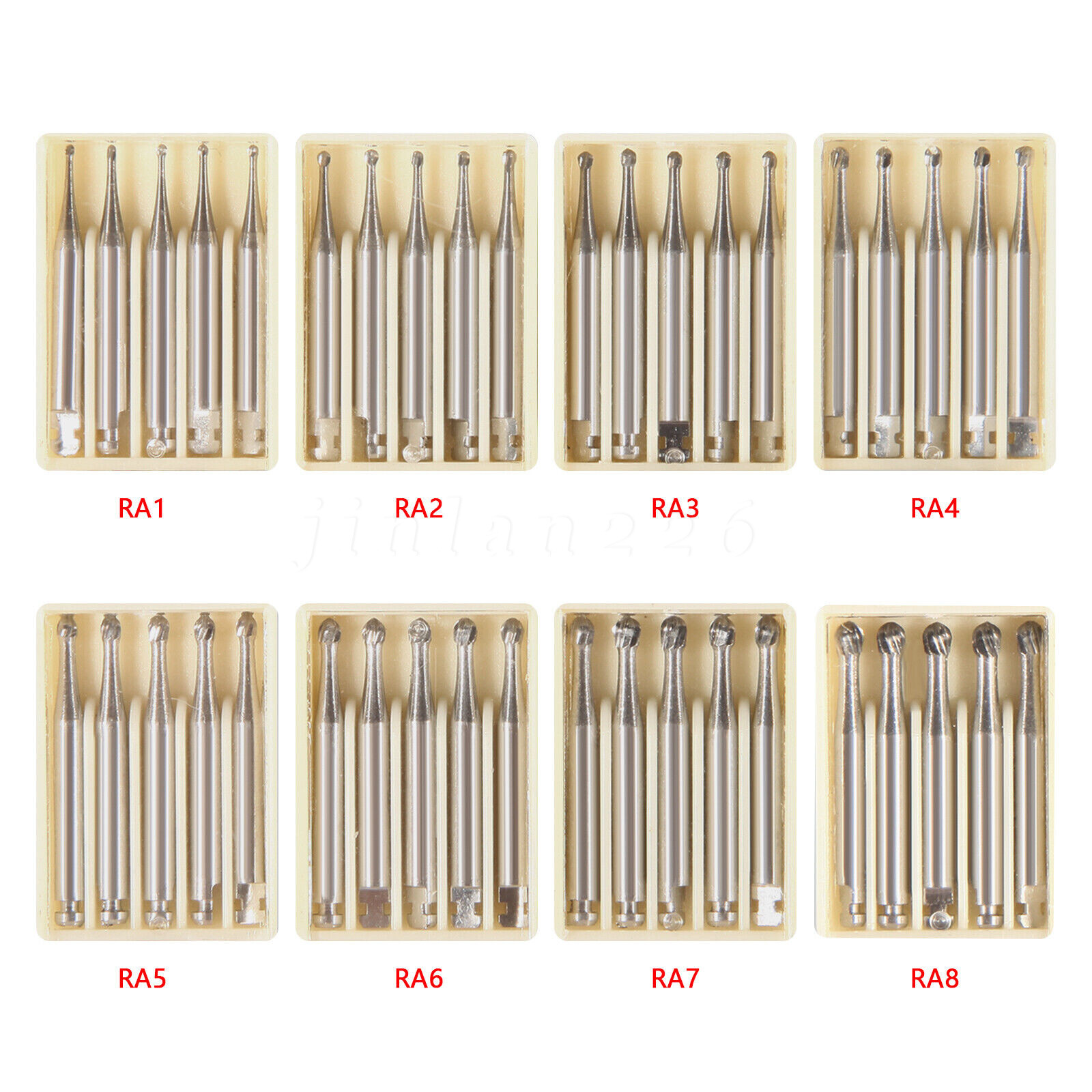 Burr Dental Round Latch Carbide Bur RA 1 2 3 4 5 6 7 8 Midwest LA For Slow Speed