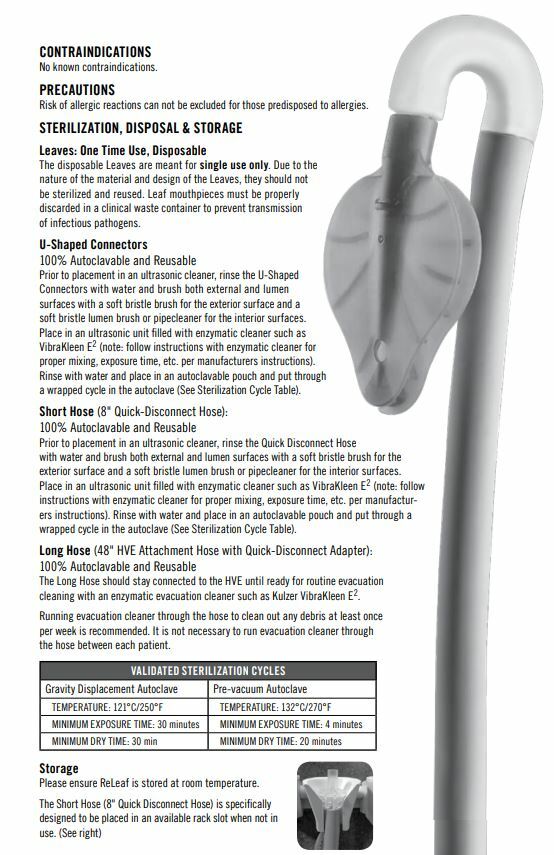 Dental ReLeaf HVE Hands free suction System Basic Kit to minimize Aerosol