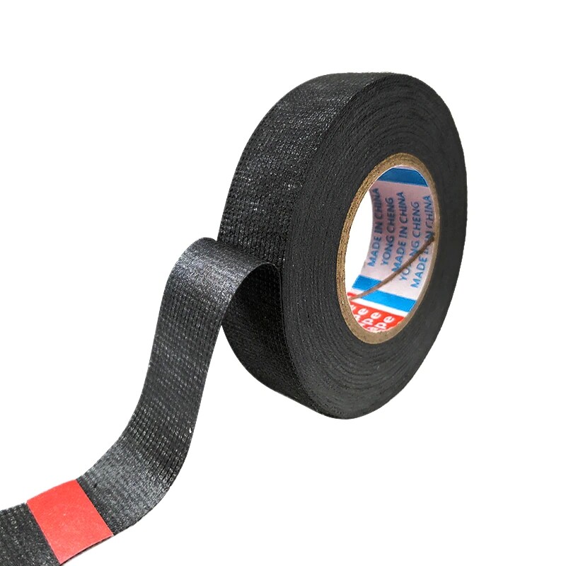 5/8″ Heat-Resistant Electrical Tape Car Wire Fire-Proof Cloth Black Fabric 50ft