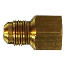 10236 Adapter, 3/8 in Male Flared x 3/8 in FNPTF, Brass, 2 Pack