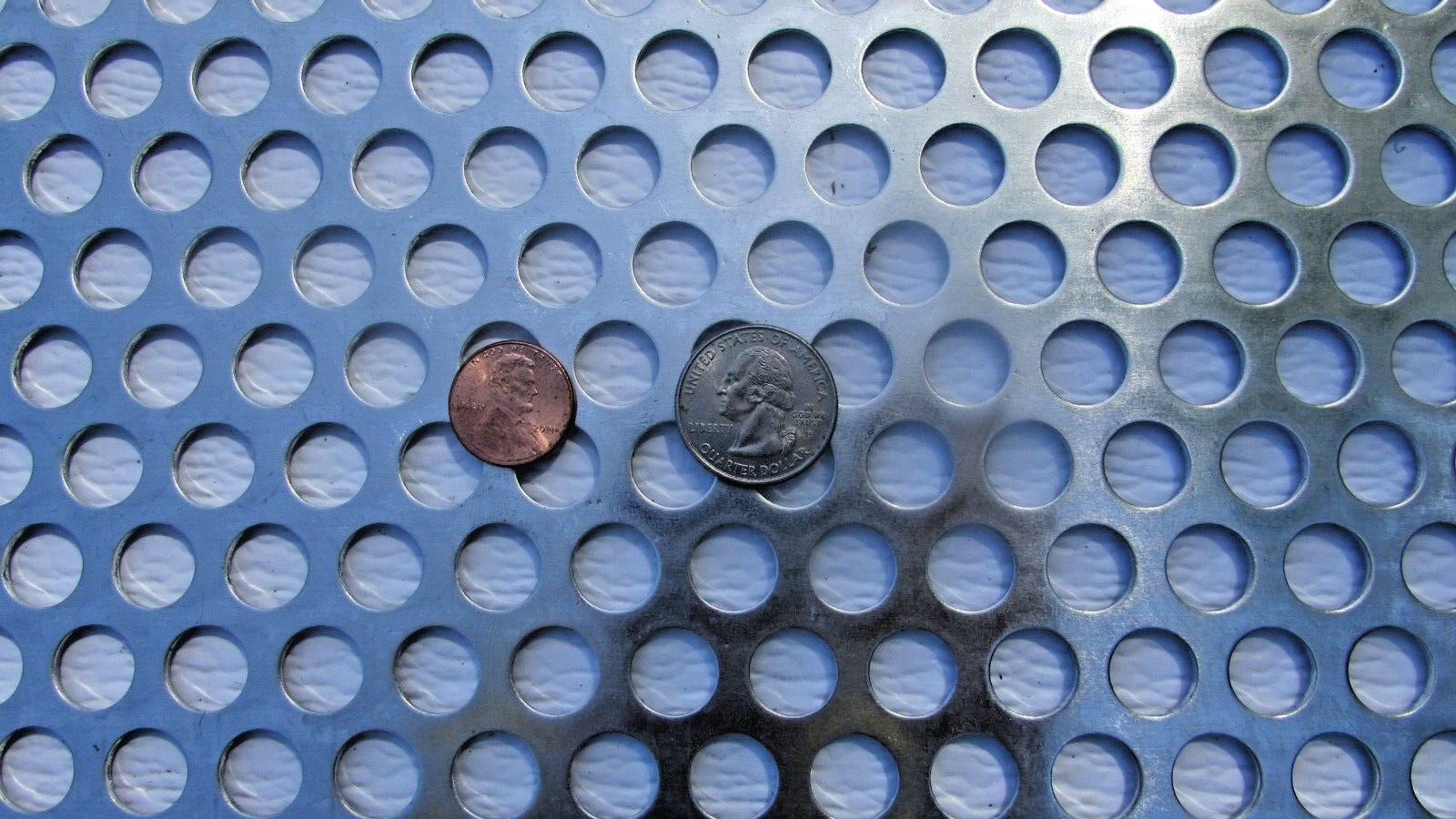 1/2″ HOLE ALUMINUM PERFORATED METAL–12″ X 12″