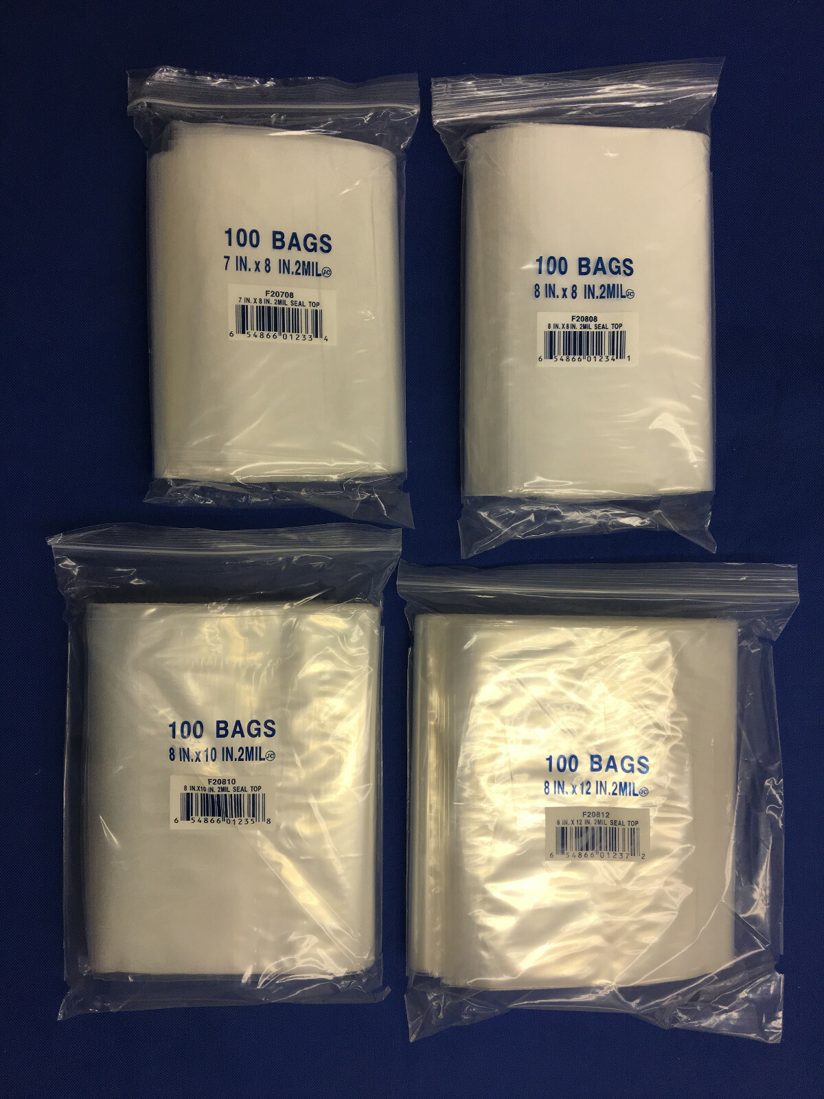2×3 to 24×24 Clear Reclosable Ziplock Seal Top 2-Mil Plastic Poly Jewelry Bags