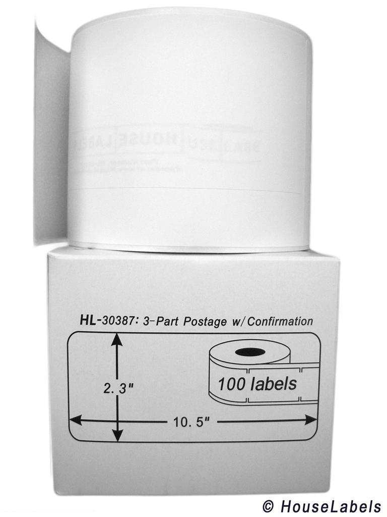 6 Rolls of 100 3-Part Internet Postage Labels for DYMO® LabelWriters® 30387
