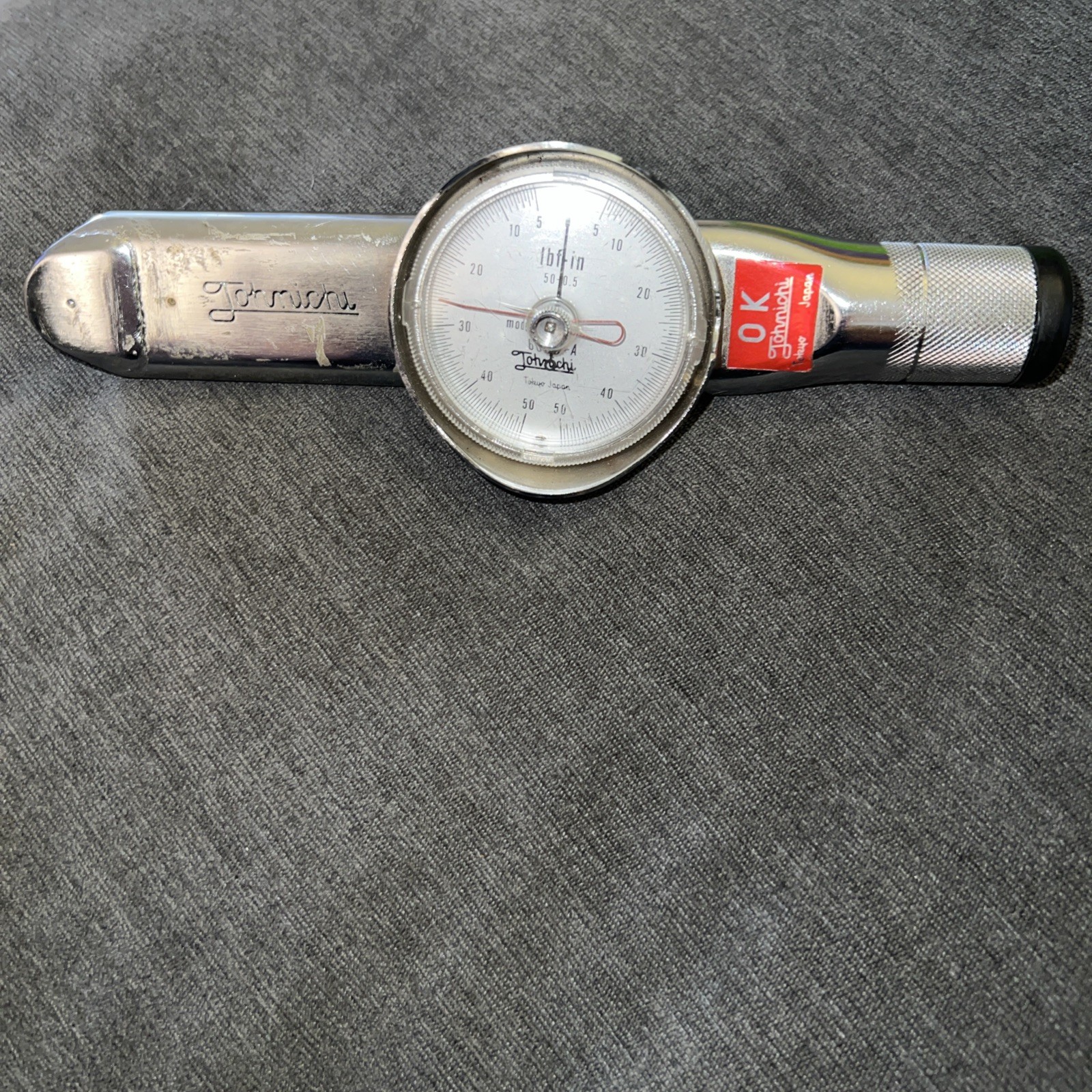 Vintage Tohnichi 60DB-A Dial Torque Wrench 1/4″ Drive 0–60 in-lb Japan