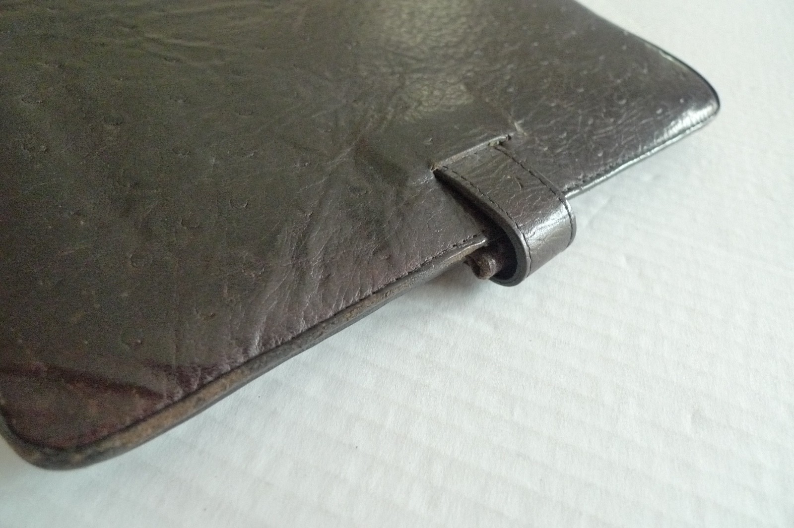 MULBERRY – A5 OSTRICH TEXTURED LEATHER PLANNER & PAPER SHEETS – MADE IN UK
