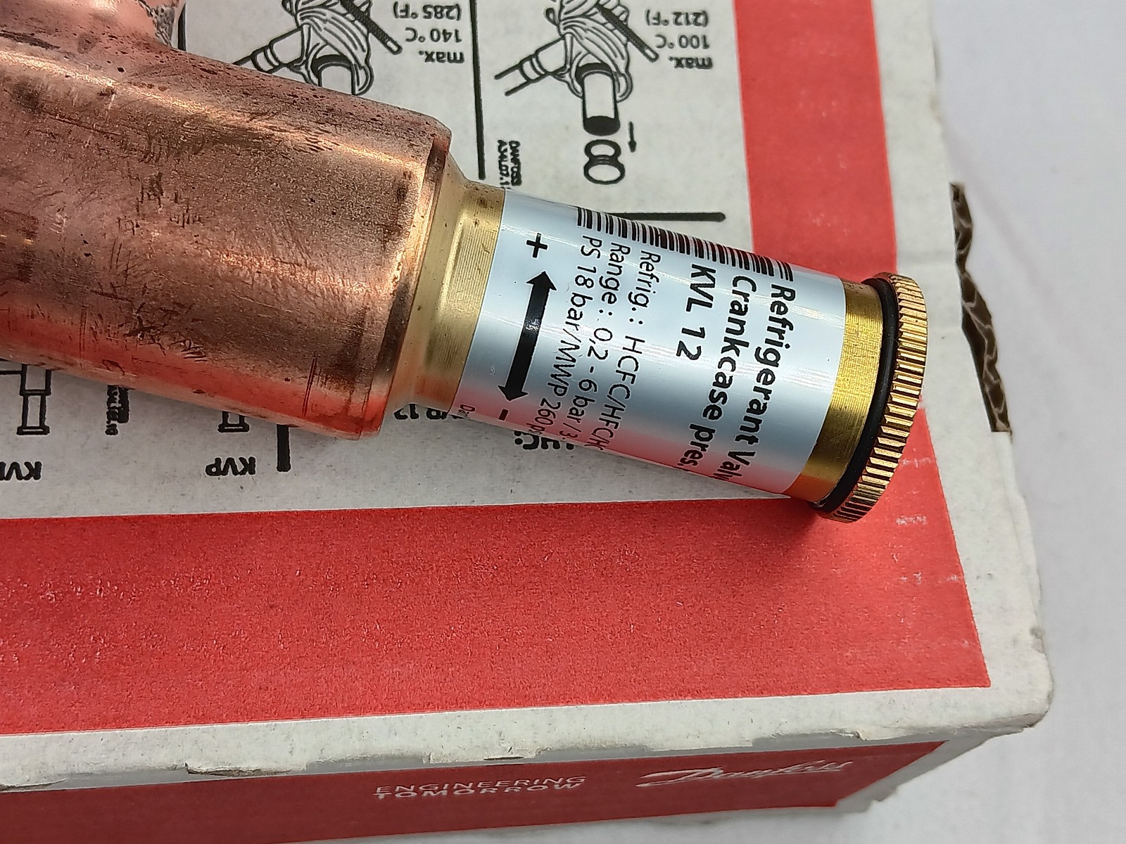 Danfoss 034L0043 Model KVL12 1/2 Inch ODF Bypass Crankcase Pressure Regulator