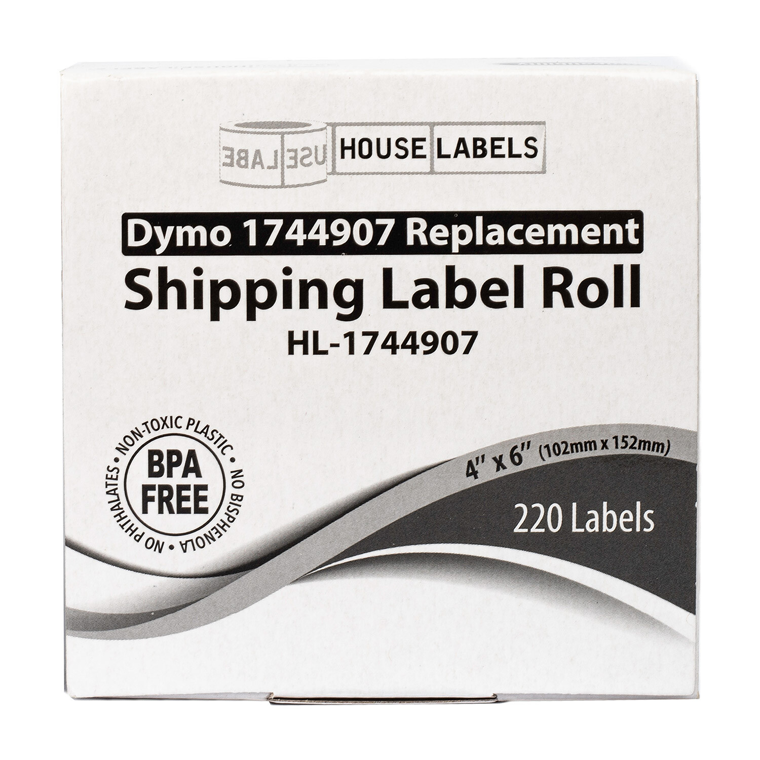 DYMO LW 1744907 4XL 4×6 (4″x6″) Direct Thermal Labels – (1) Roll of 220