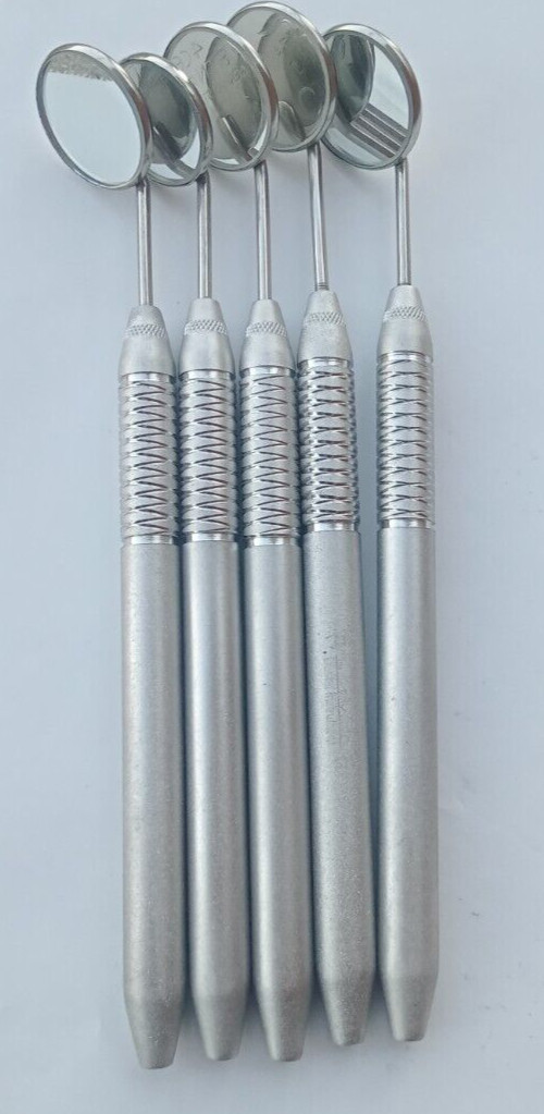 10 PCS Dental Mouth Mirror #5 Unique Hollow Handle Dental Instruments Dentist