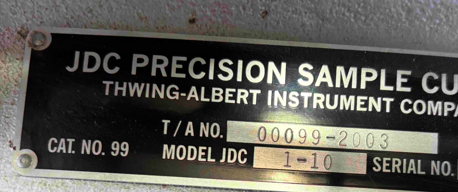 JDC Precision Sample Cutter – Model 1-10 – Excellent Condition