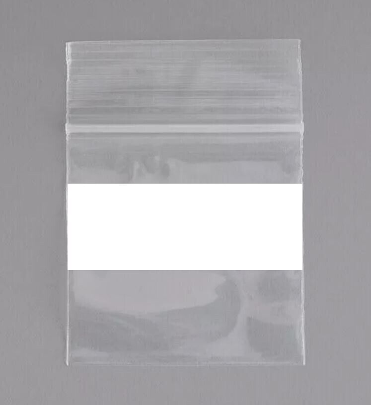 500/PCS White Block 5″x8″ Clear Reclosable Seal Bag Plastic Zip Lock Bags 2Mil