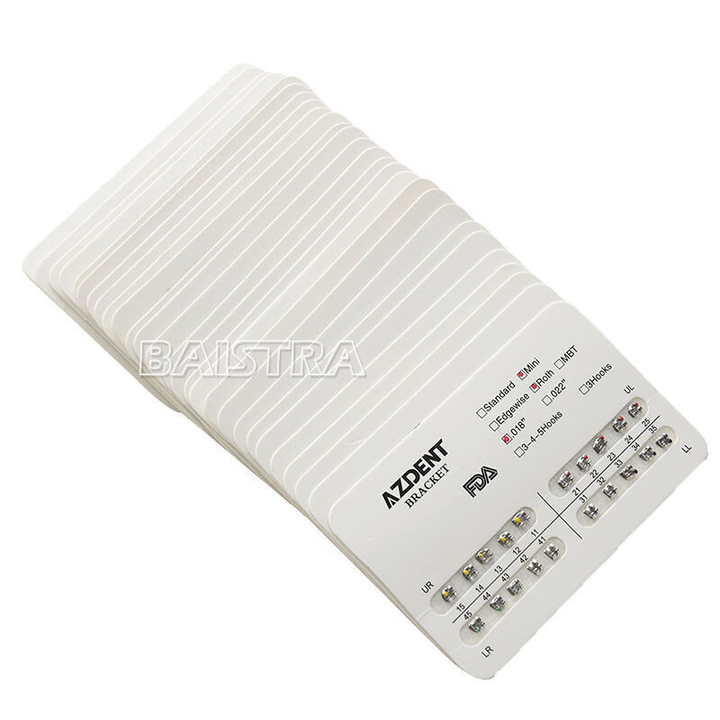 50X Dental Orthodontic Bracket Braces 018 022 Mini Standard Roth Edgewise MBT