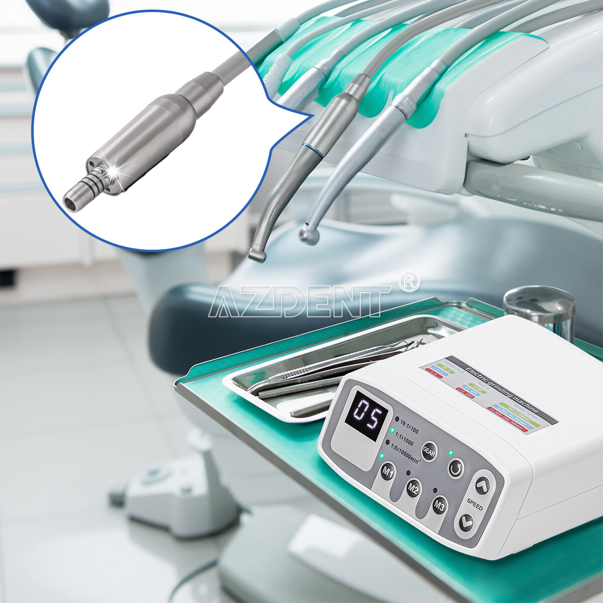 Motor Microeléctrico Dental LED Sin Escobillas 1:1/1:5/16:1 Internal Spray