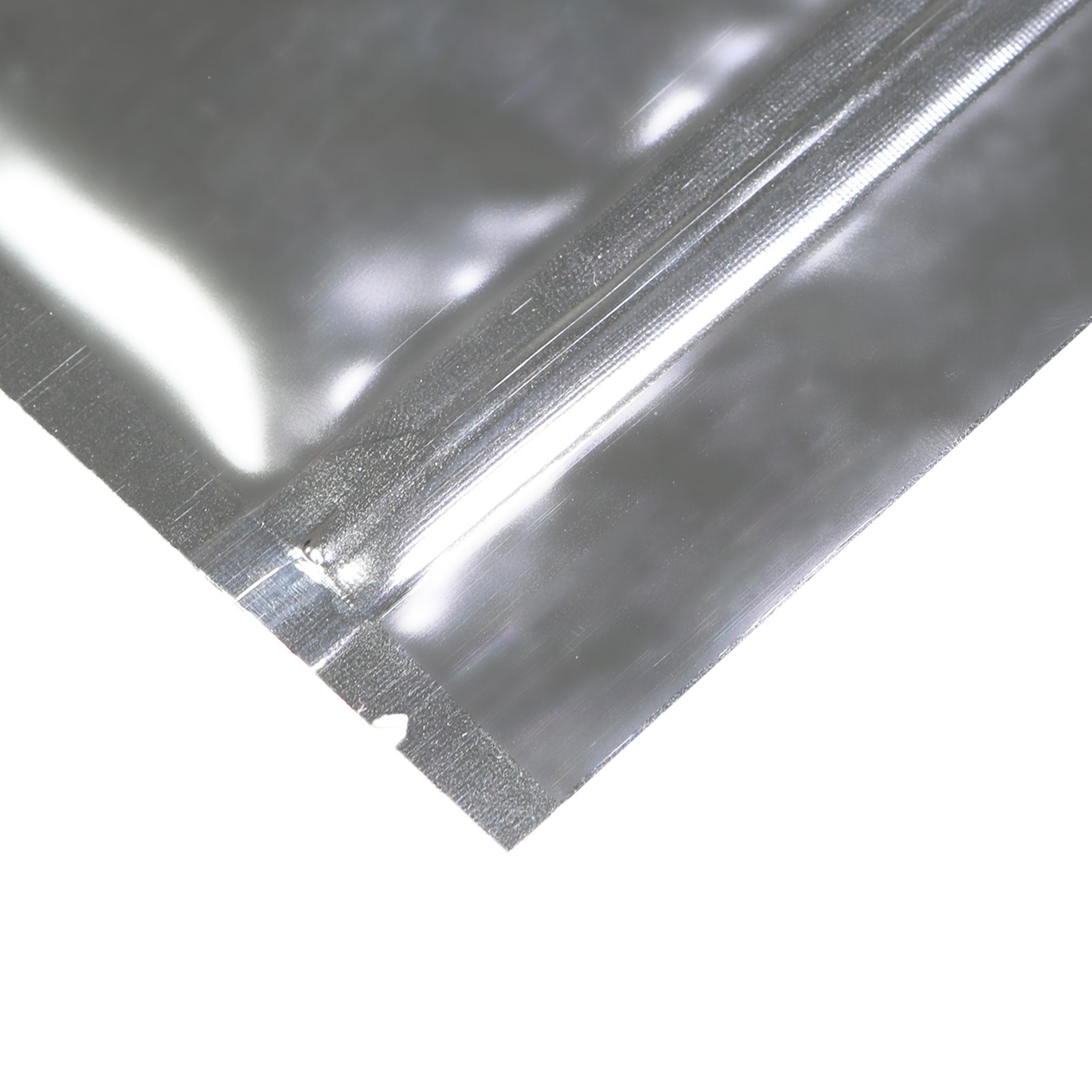 100/500 Glossy Silver Smell Proof Mylar Foil Bags Resealable Zipper Seal Pouch