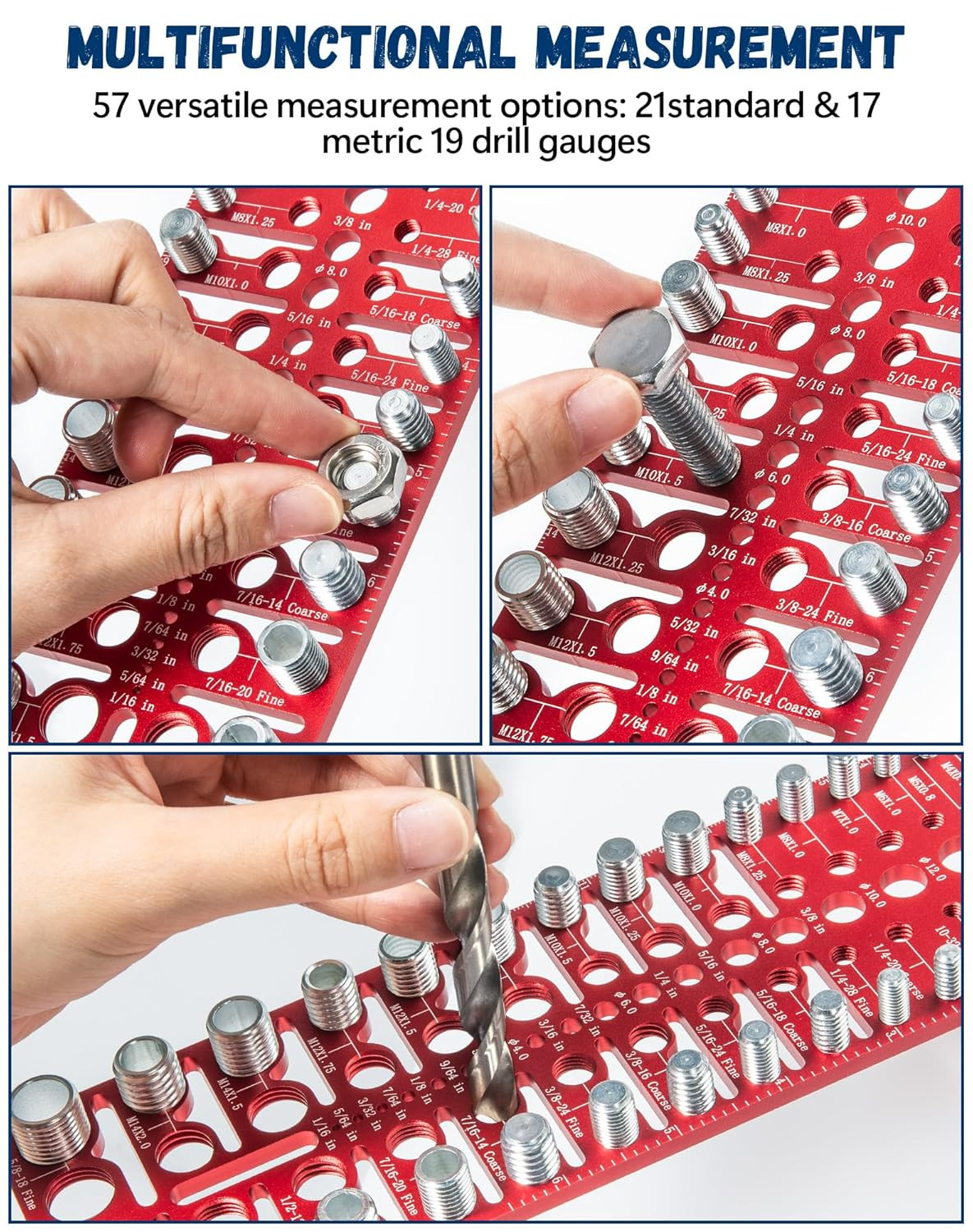 57 Nut and Bolt Thread Checker – Thread Checker Standard and Metric Bolt and Nut