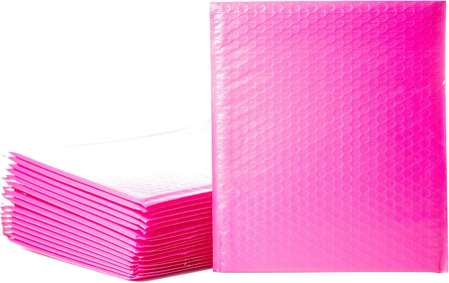 #5 10.5×16 HOT PINK POLY BUBBLE MAILERS SHIPPING PADDED BAGS ENVELOPES 10.5×15