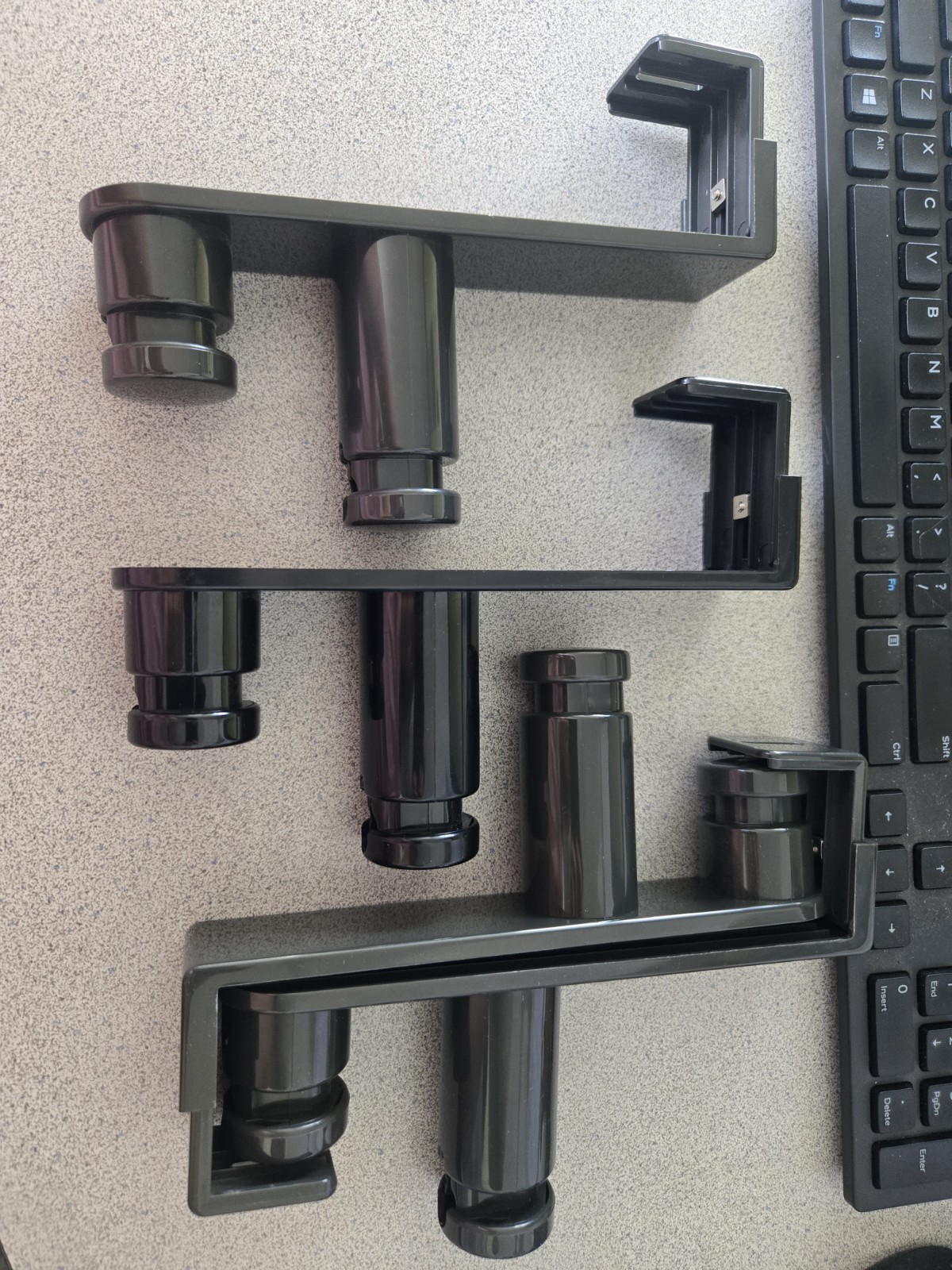 Cubicle Wall Coat Hooks, 2 Pegs, approx. 8 In Long, 3 In & 1.5 In Pegs Set Of 4