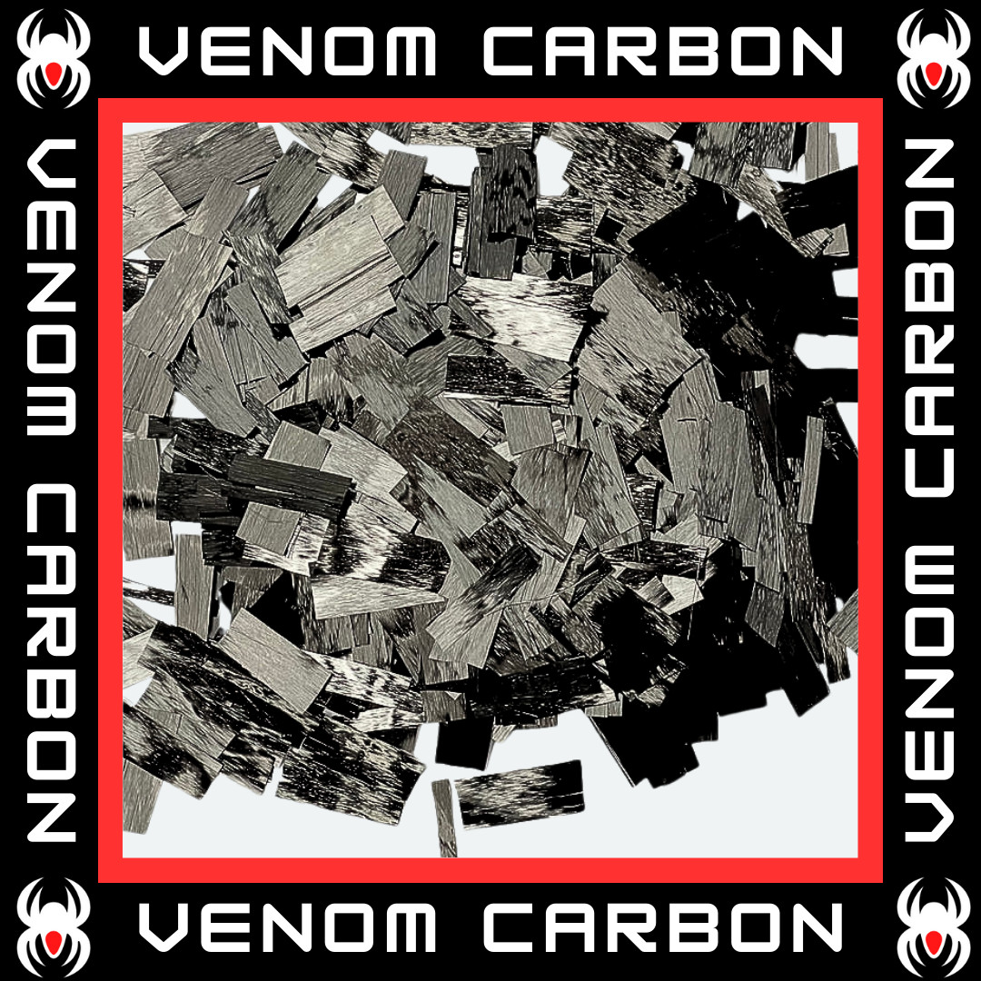 1″ Chopped Carbon Fiber 10 pounds ( Forged carbon look for knives, guns, auto )