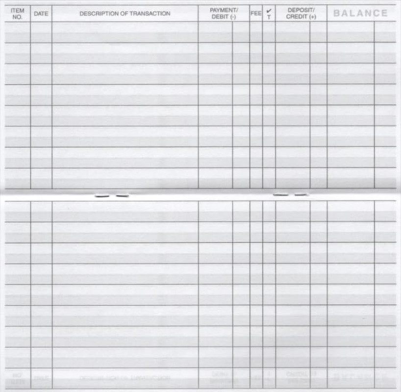 12 Check Registers for Personal Checkbook – Made in the USA – Checkbook Ledger T