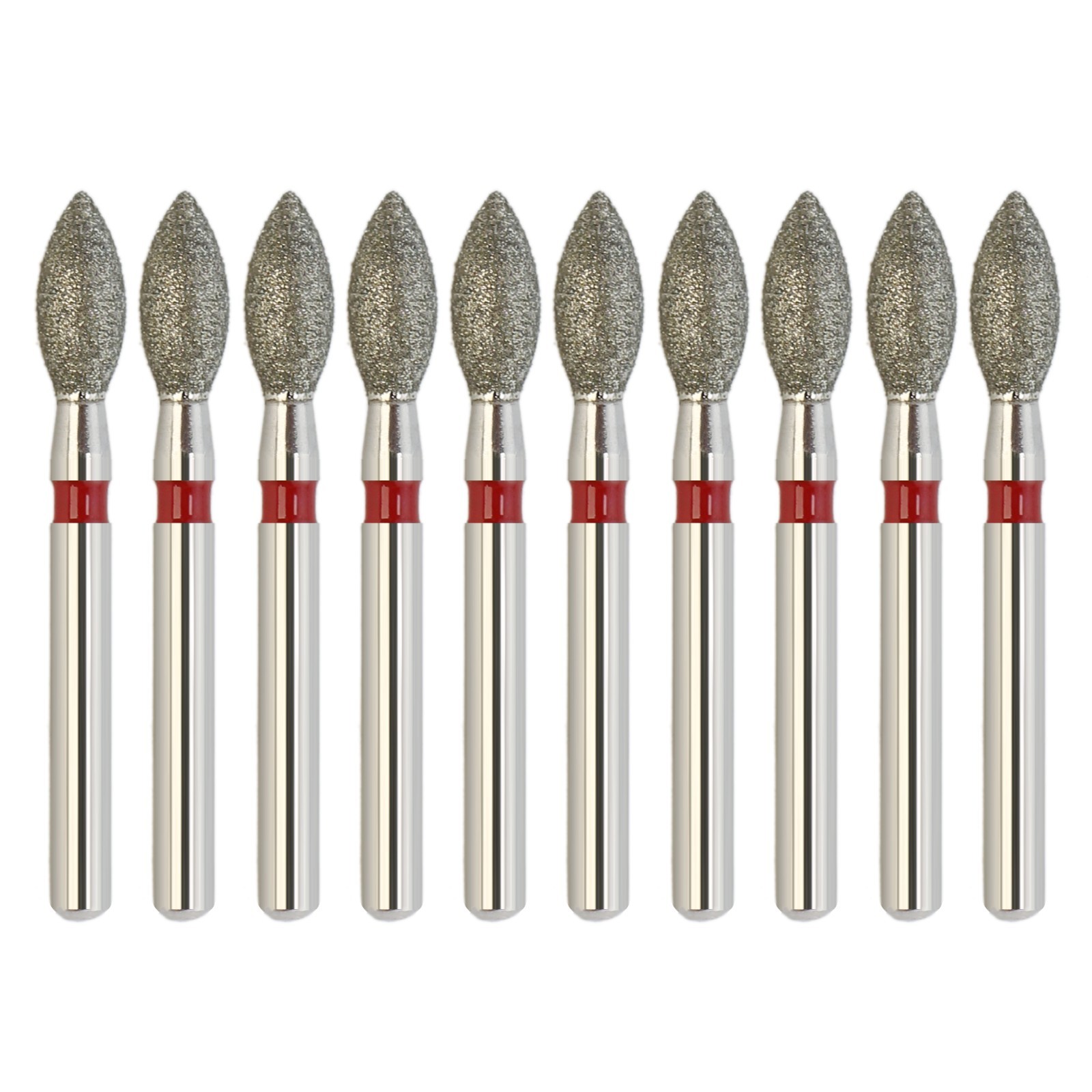 Dental Diamond Football Burs Friction Grip Fine Grit Red High Speed FG 368/023F