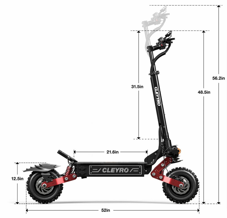 6000W Folding Dual Motor 60V 33A Adult Electric Scooter 11″ Road Tire E-Scooter