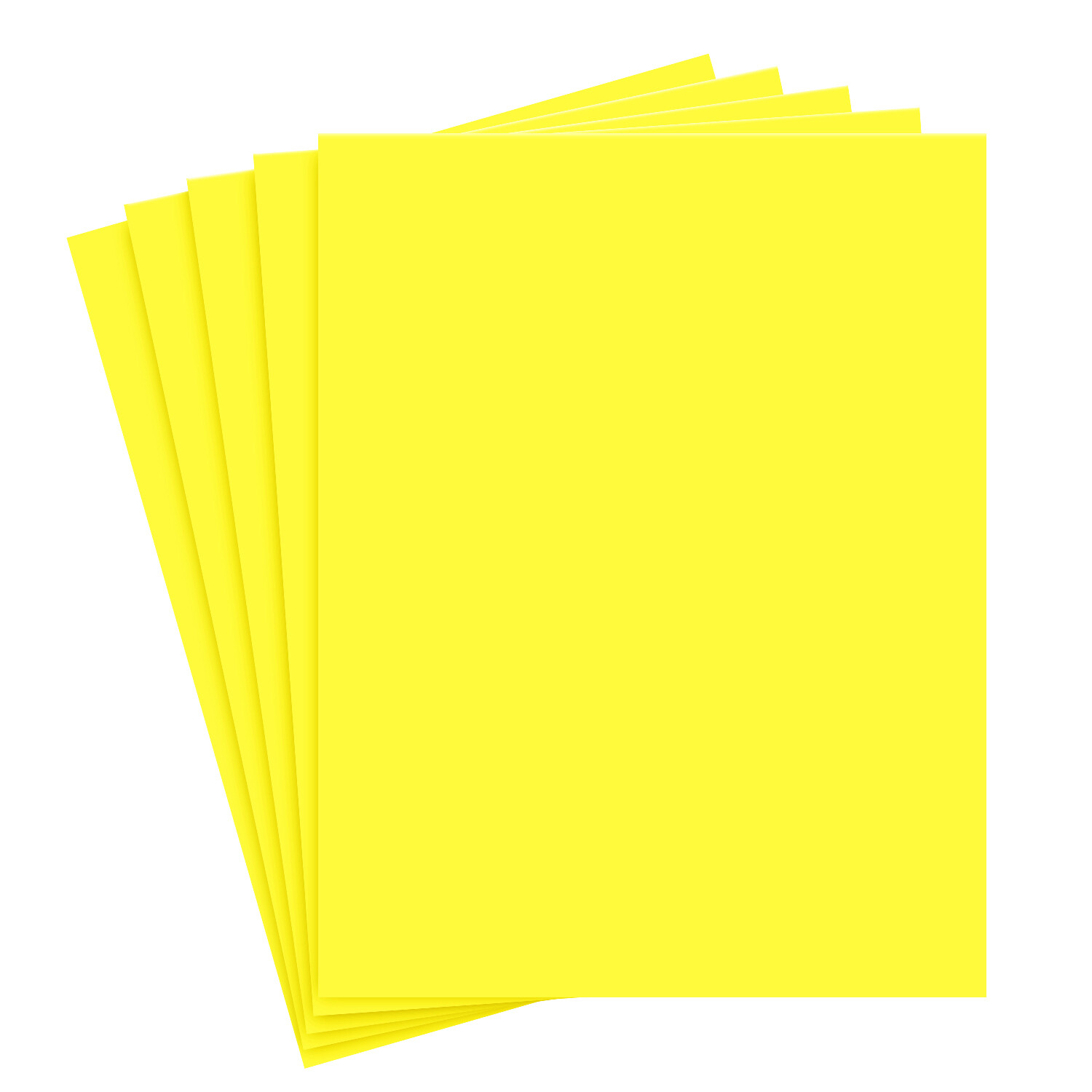 Lemon Bright Color Paper, 24lb Bond (90GSM), 8.5 x 11, 50 Sheets