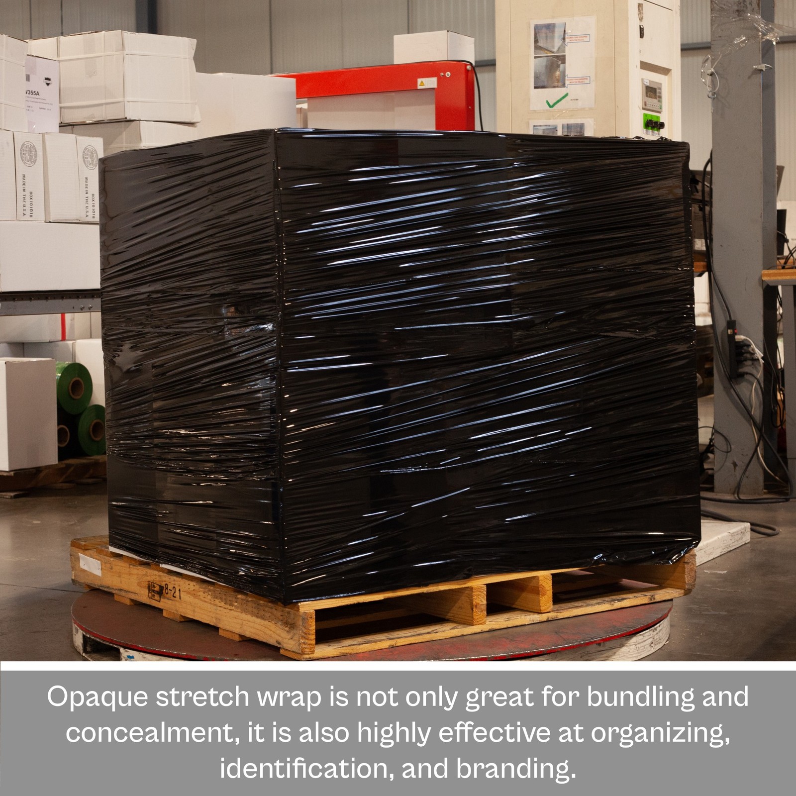 4 Rolls 18″x1000′ Cast Packing Stretch Film Shrink Hand Wrap (120 Ga) Dark Black