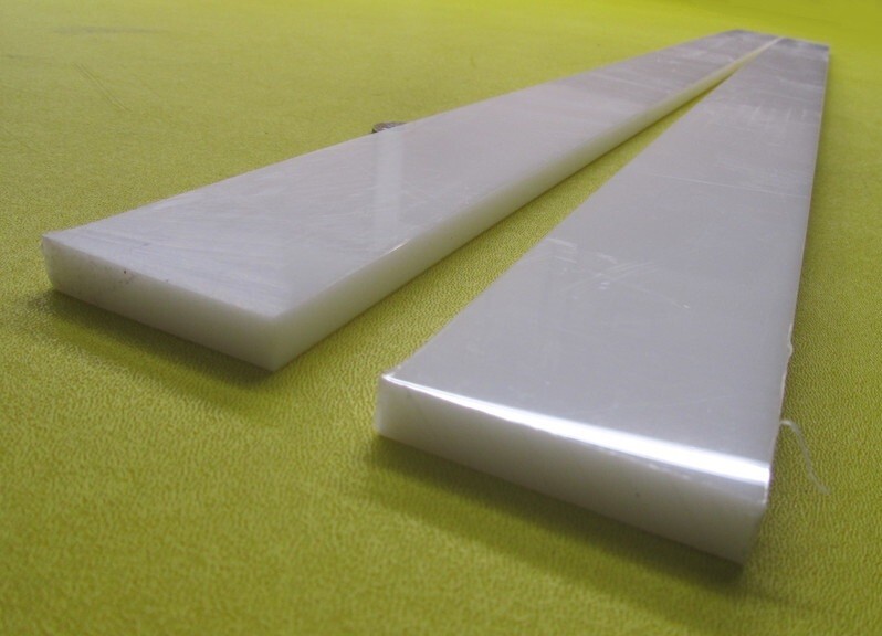 Hdpe White Bar 3/8″ (.375″) Thick x 2.00″ Wide x 36″ Long, 2 Units, 6 Ft Total