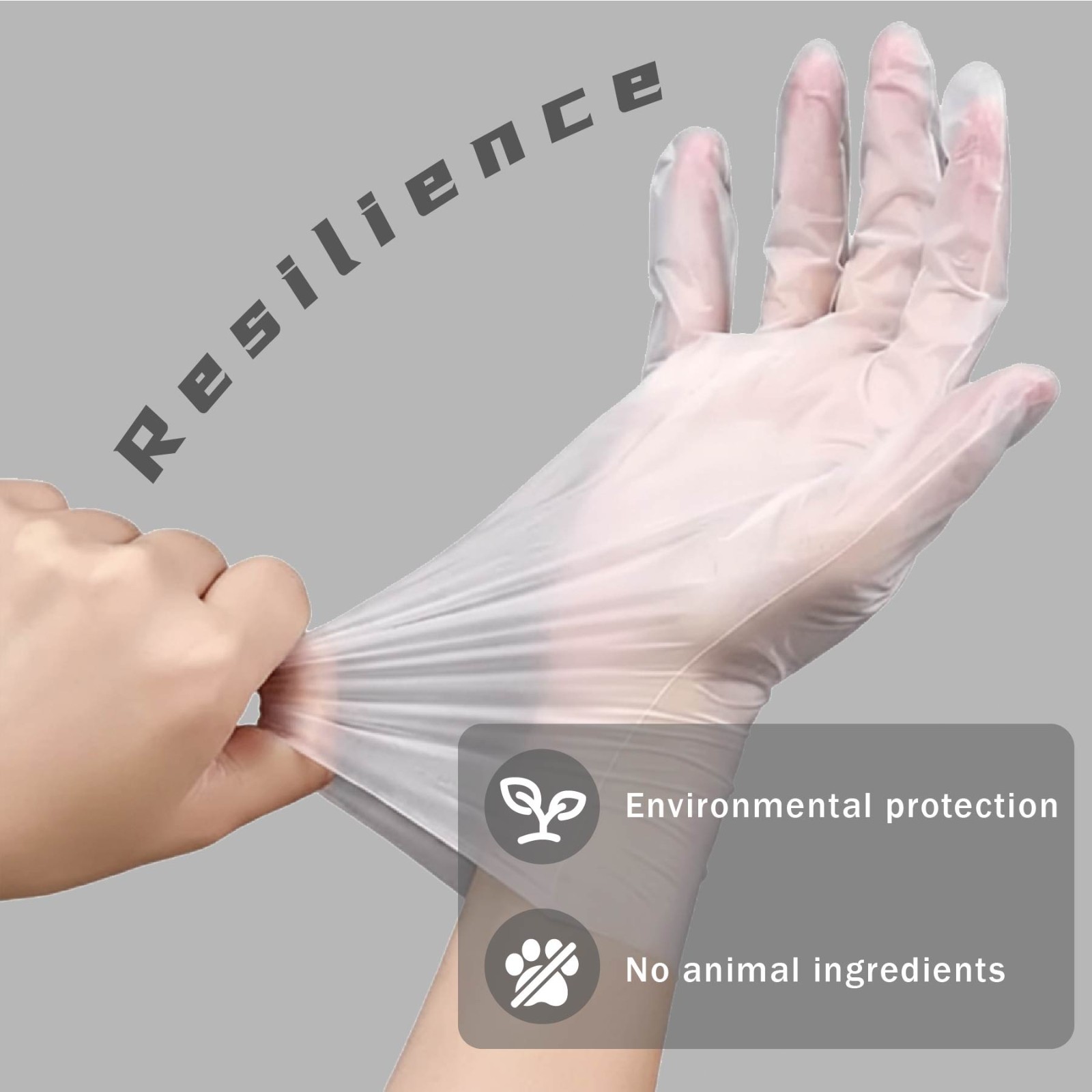 M / L Size Clear TPE Food Service Disposable Gloves Powder Free 200 400pcs