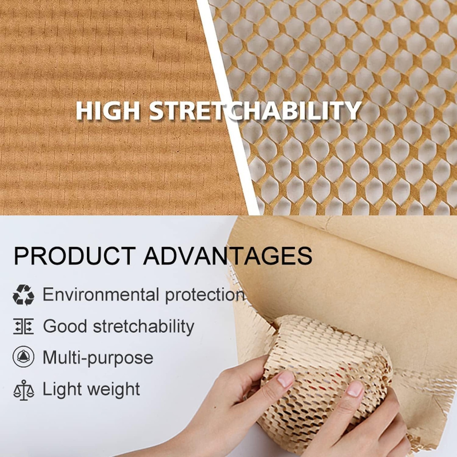 Honeycomb Packing Paper 12 Inch Eco Friendly Biodegradable Cushion Wrap 200 ft